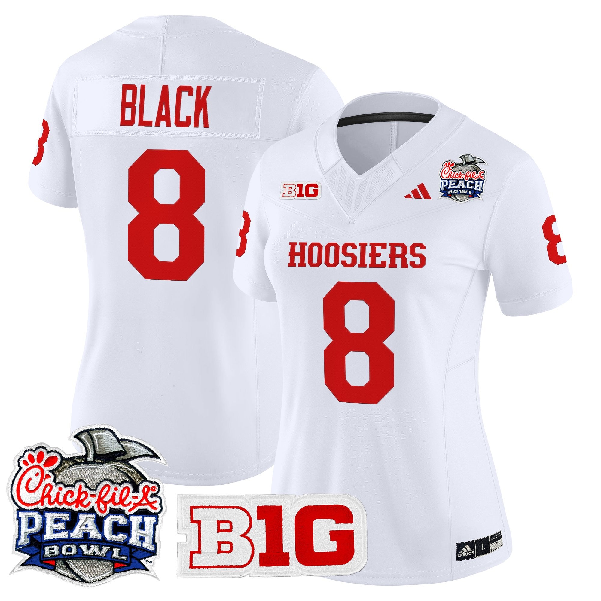 Women's Indiana Hoosiers 2026 Peach Bowl Vapor Limited Jersey V2 - All Stitched