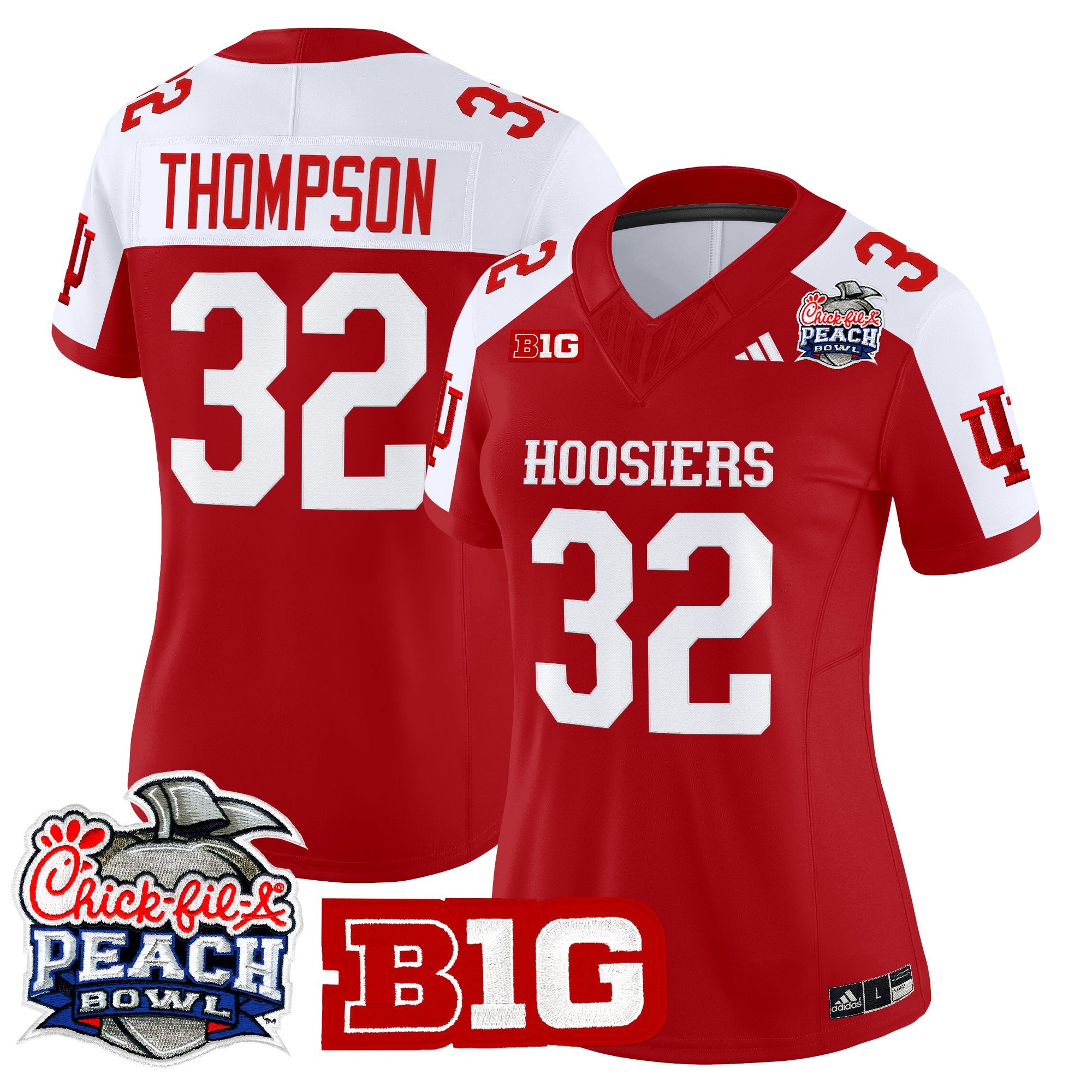 Women's Indiana Hoosiers 2026 Peach Bowl Vapor Limited Jersey V2 - All Stitched