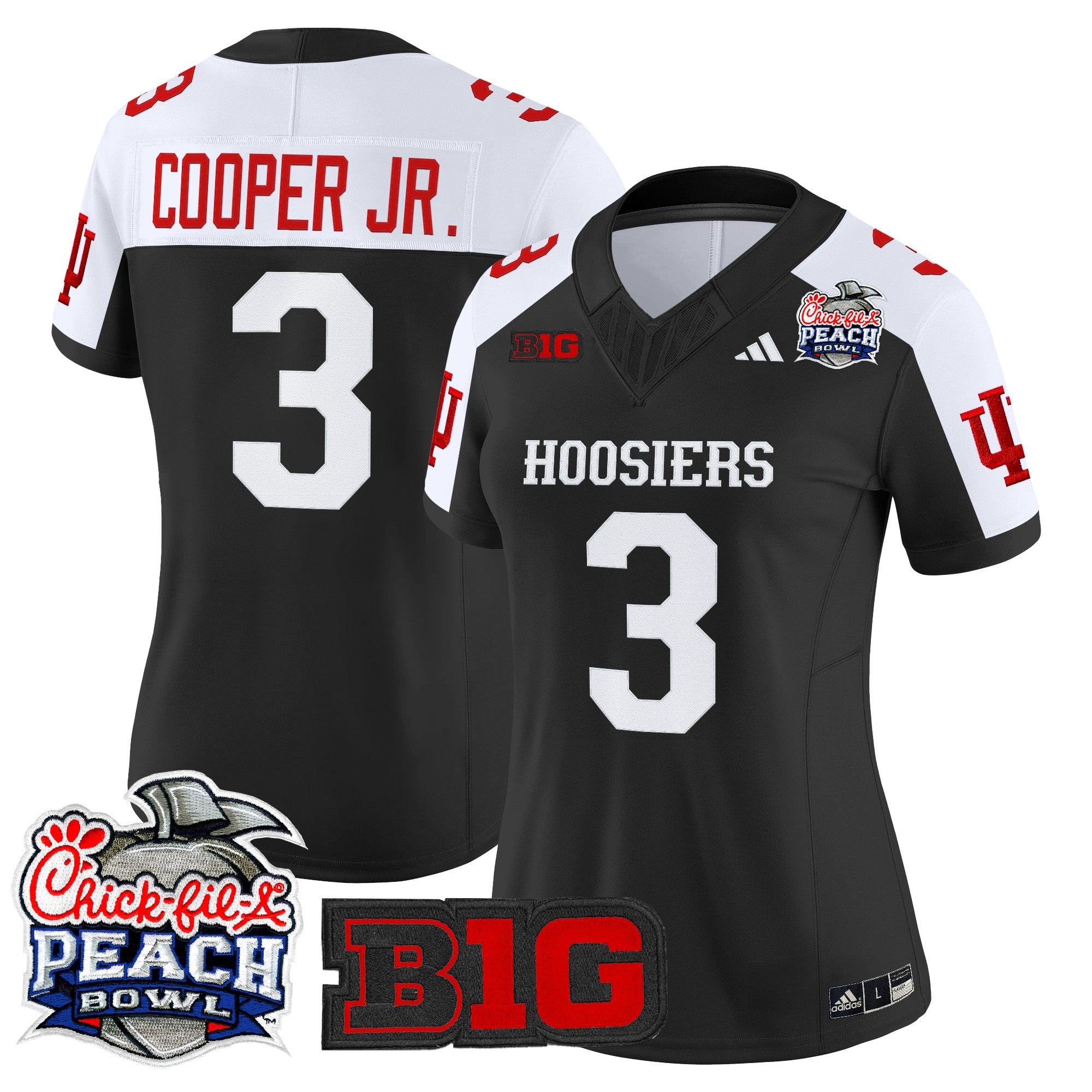 Women's Indiana Hoosiers 2026 Peach Bowl Vapor Limited Jersey V2 - All Stitched