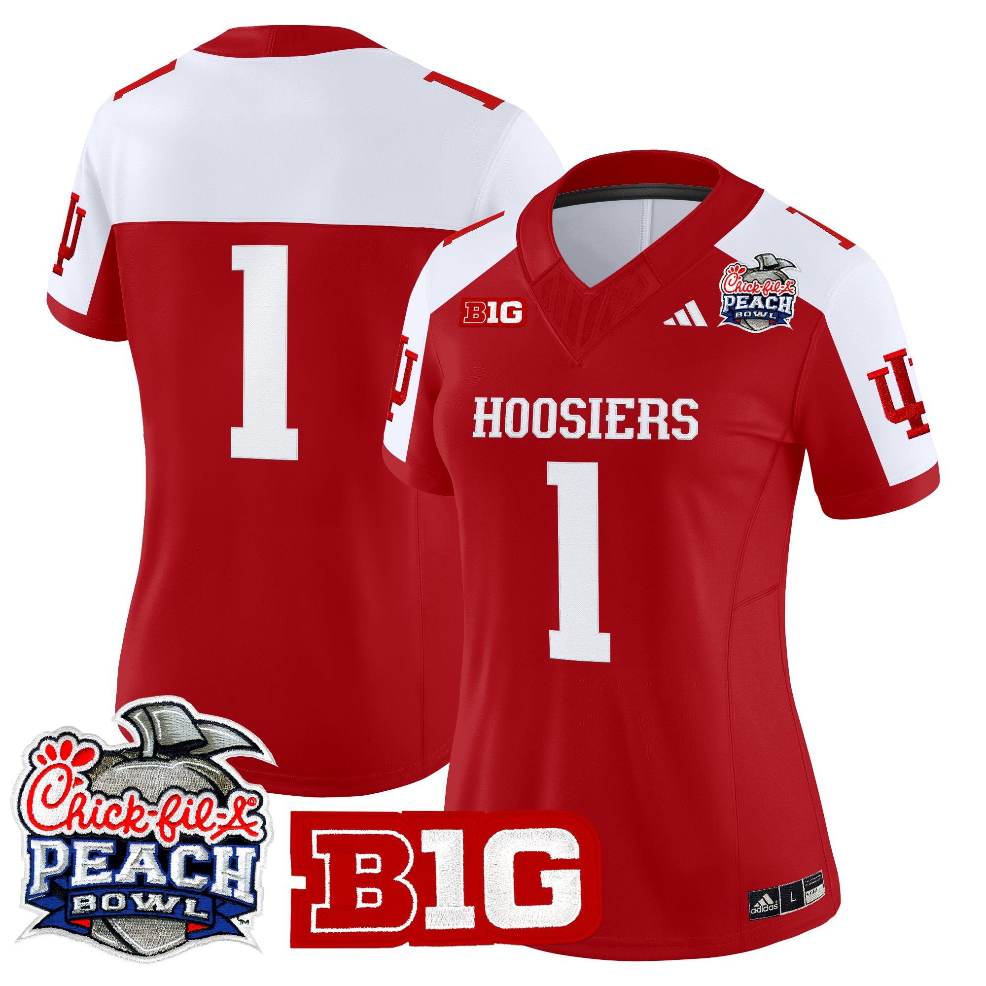 Women's Indiana Hoosiers 2026 Peach Bowl Vapor Limited Jersey V2 - All Stitched