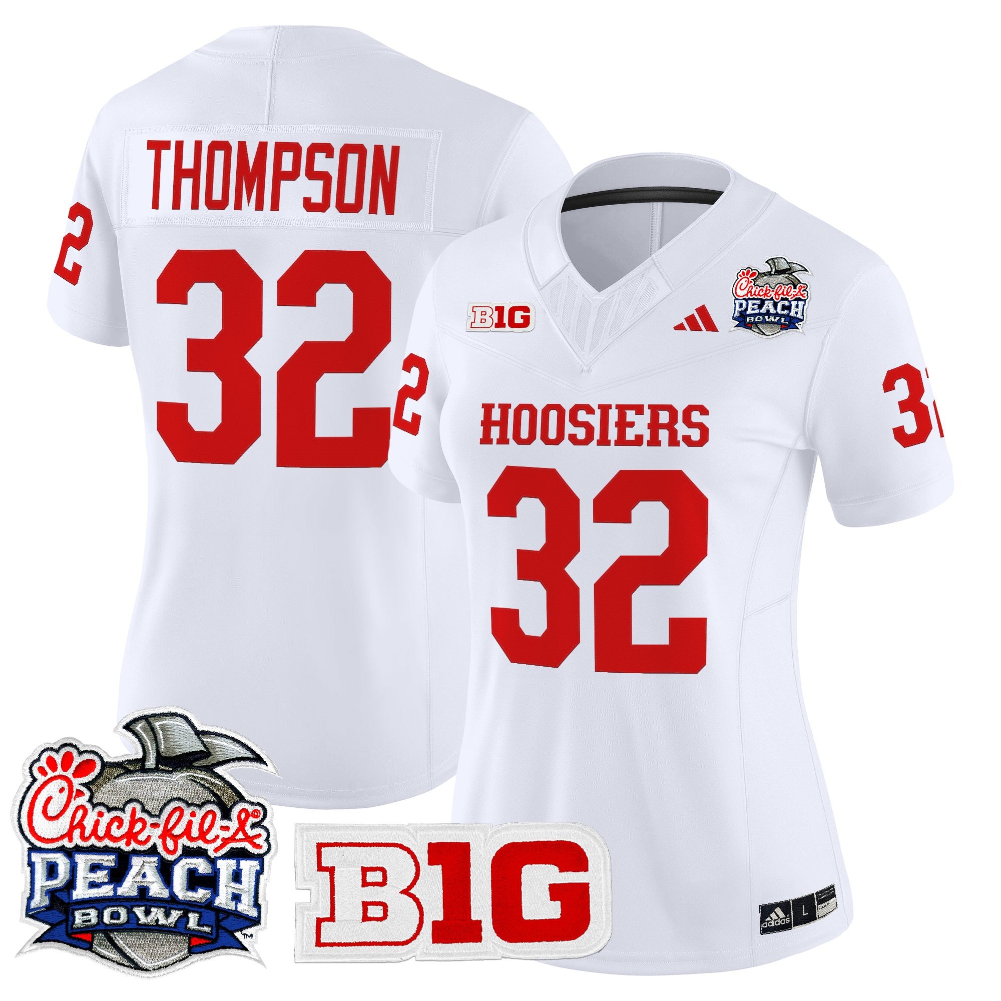 Women's Indiana Hoosiers 2026 Peach Bowl Vapor Limited Jersey V2 - All Stitched
