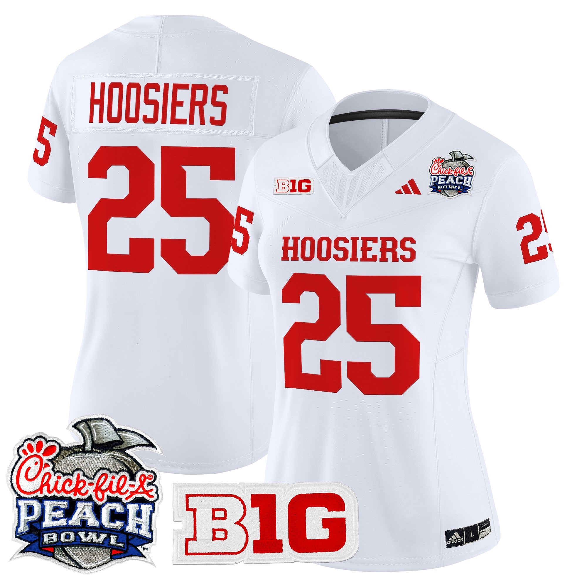 Women's Indiana Hoosiers 2026 Peach Bowl Vapor Limited Jersey V2 - All Stitched