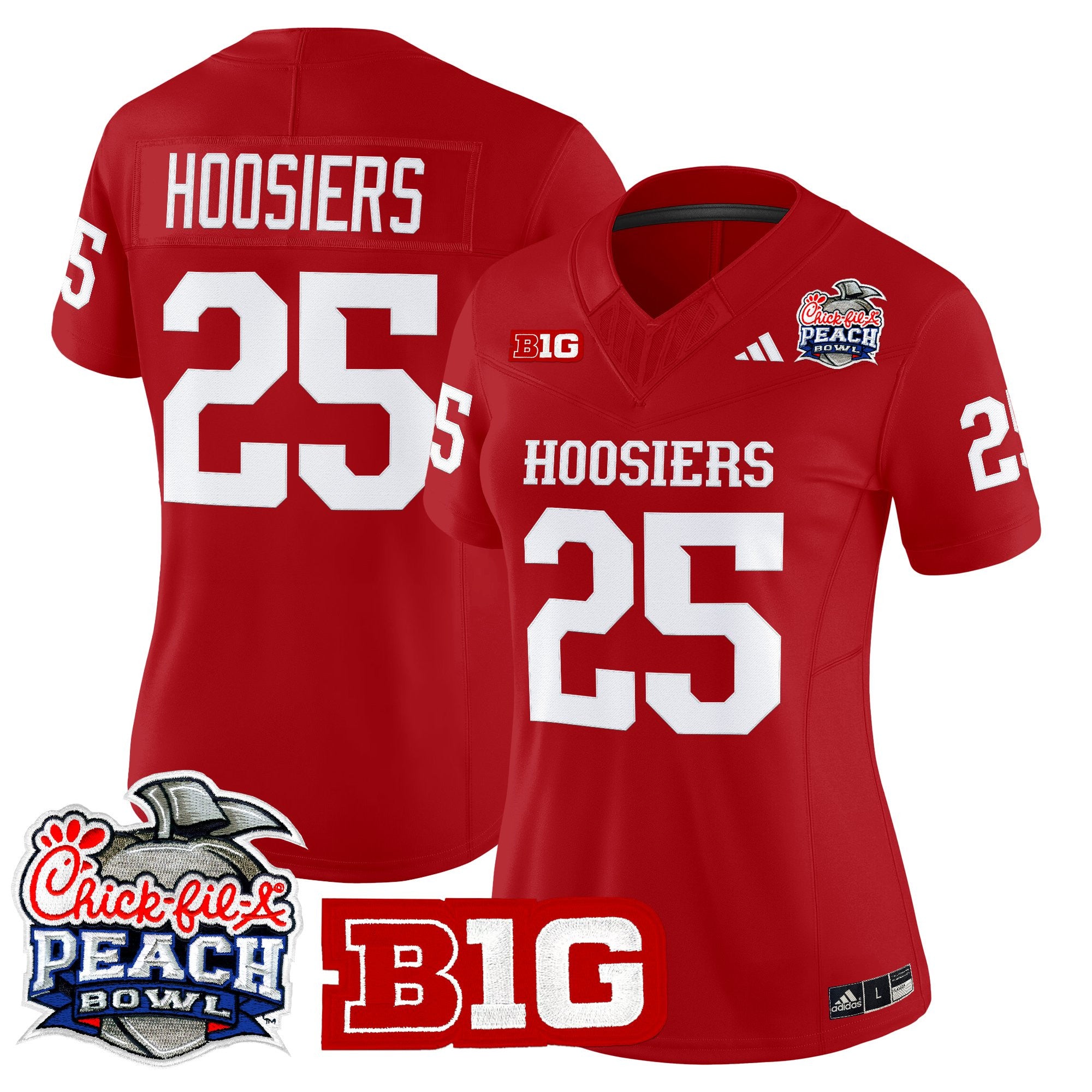Women's Indiana Hoosiers 2026 Peach Bowl Vapor Limited Jersey V2 - All Stitched