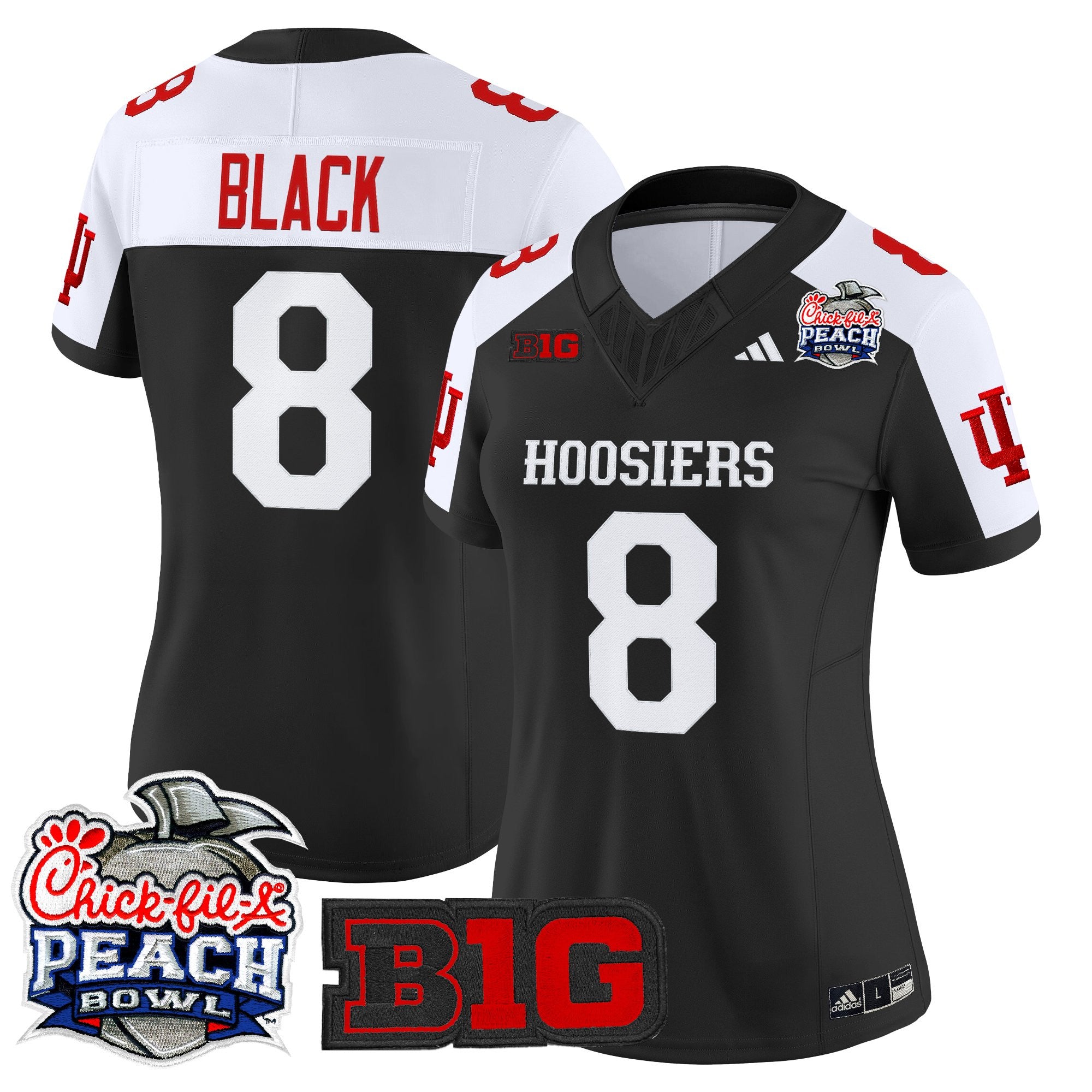 Women's Indiana Hoosiers 2026 Peach Bowl Vapor Limited Jersey V2 - All Stitched