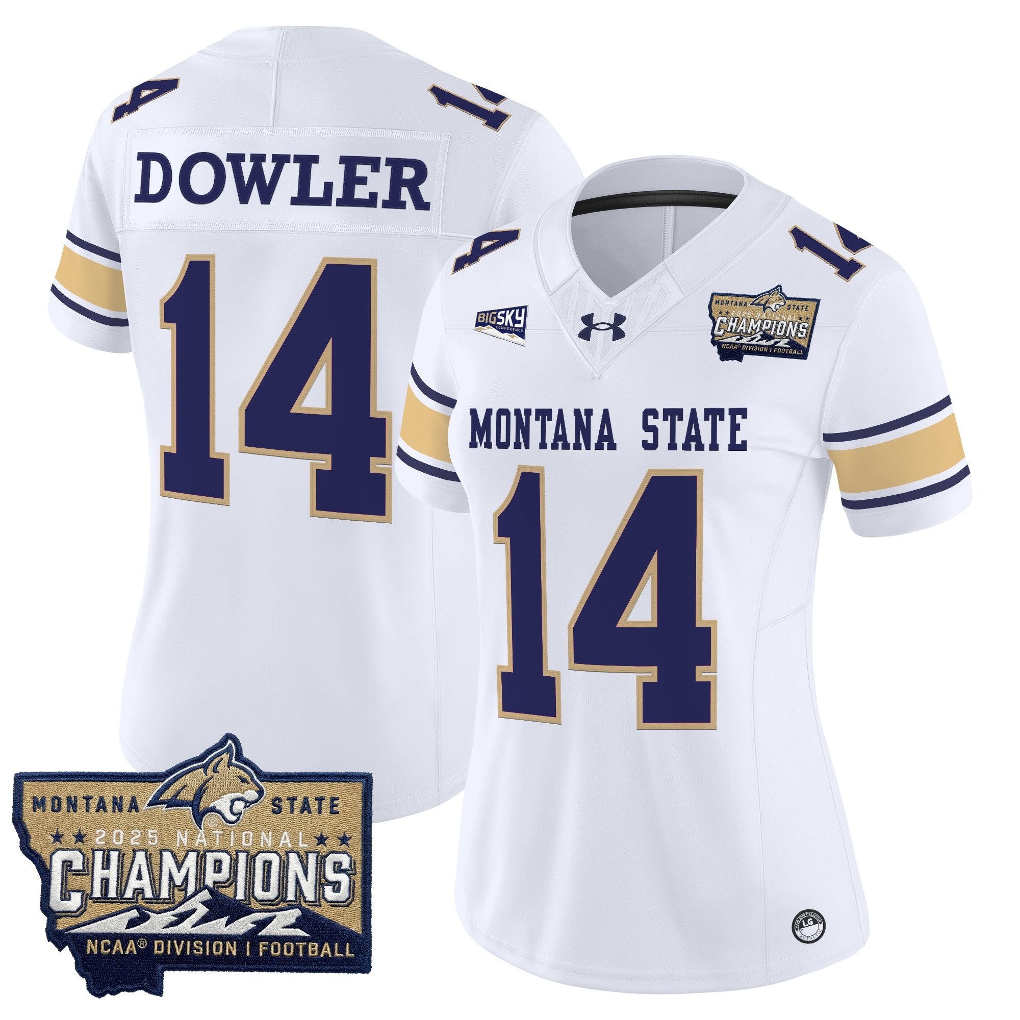 Women's Montana State Bobcats 2025 National Champions Vapor Limited Jersey - All Stitched