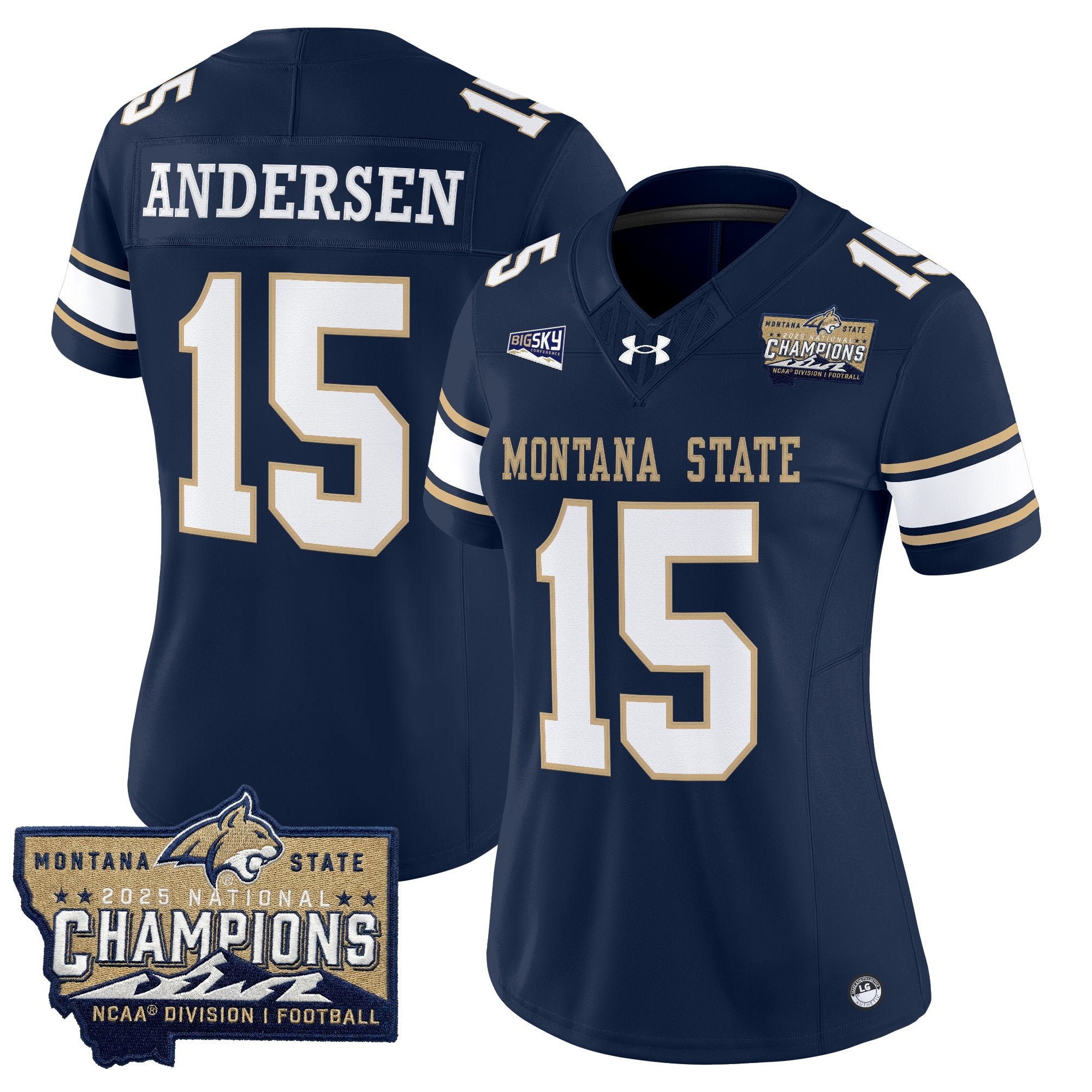 Women's Montana State Bobcats 2025 National Champions Vapor Limited Jersey - All Stitched