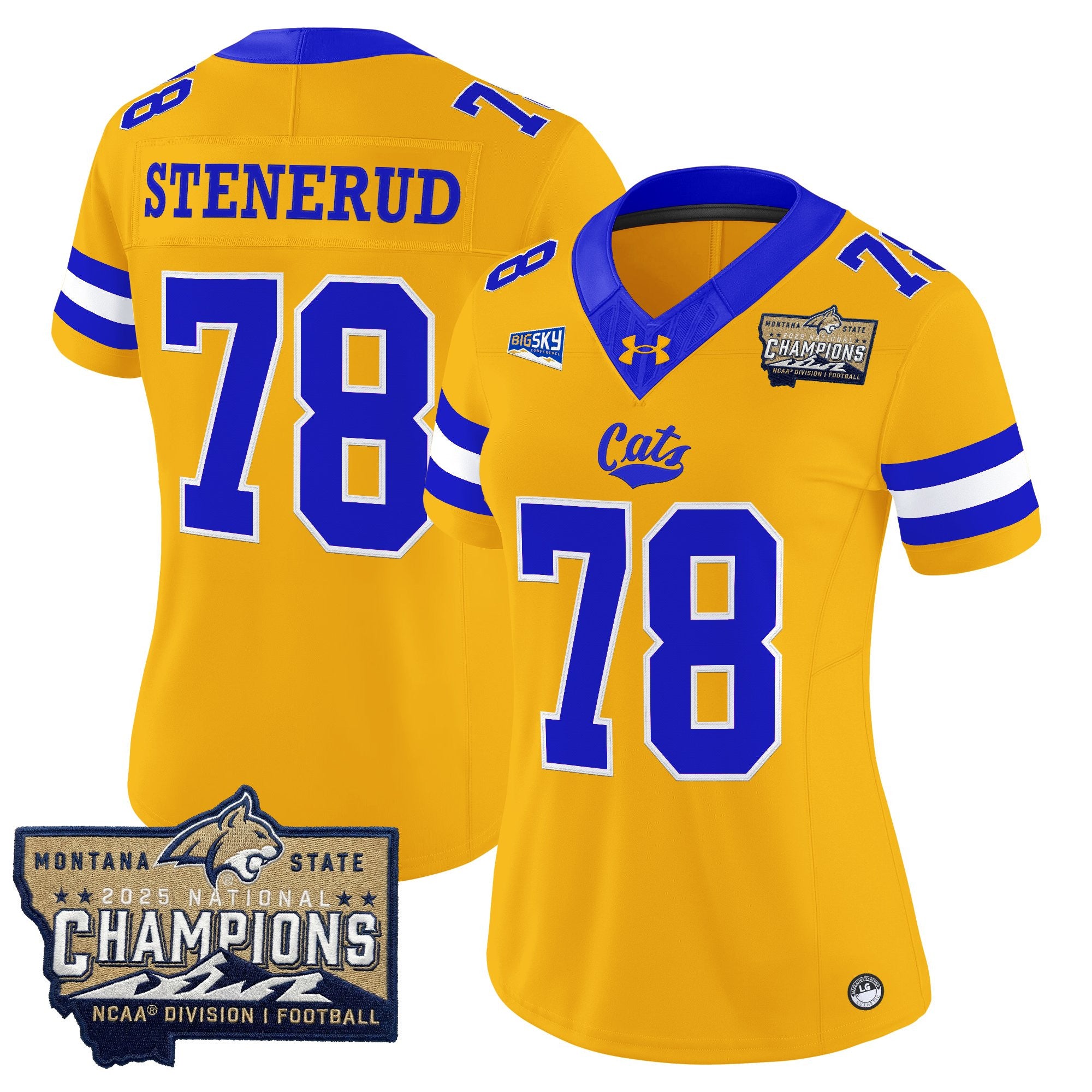 Women's Montana State Bobcats 2025 National Champions Vapor Limited Jersey - All Stitched