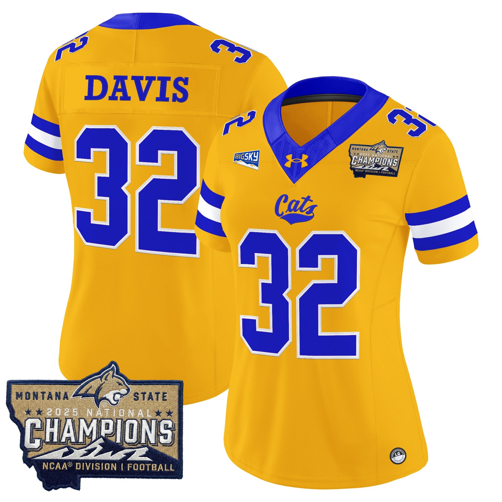 Women's Montana State Bobcats 2025 National Champions Vapor Limited Jersey - All Stitched