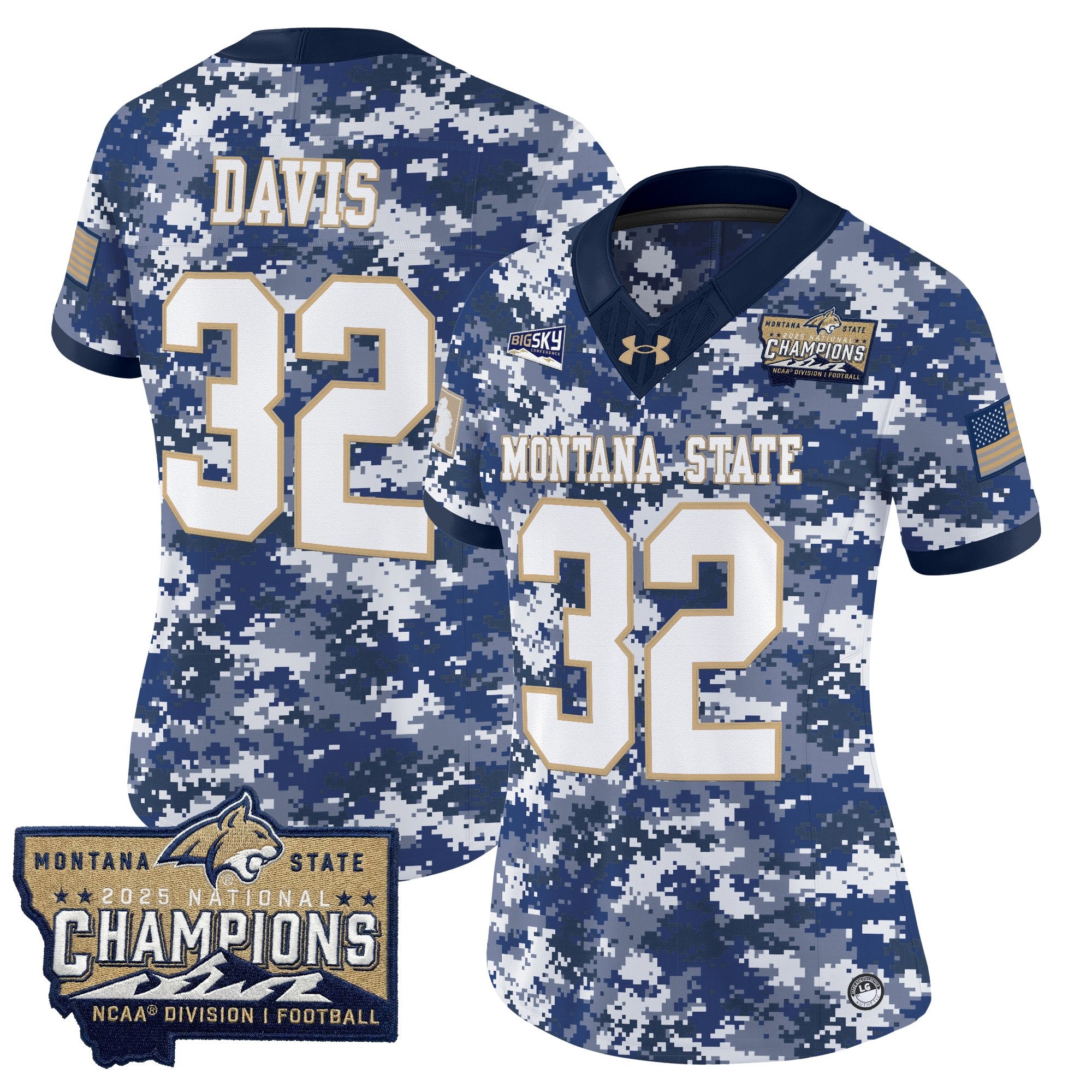 Women's Montana State Bobcats 2025 National Champions Vapor Limited Jersey - All Stitched