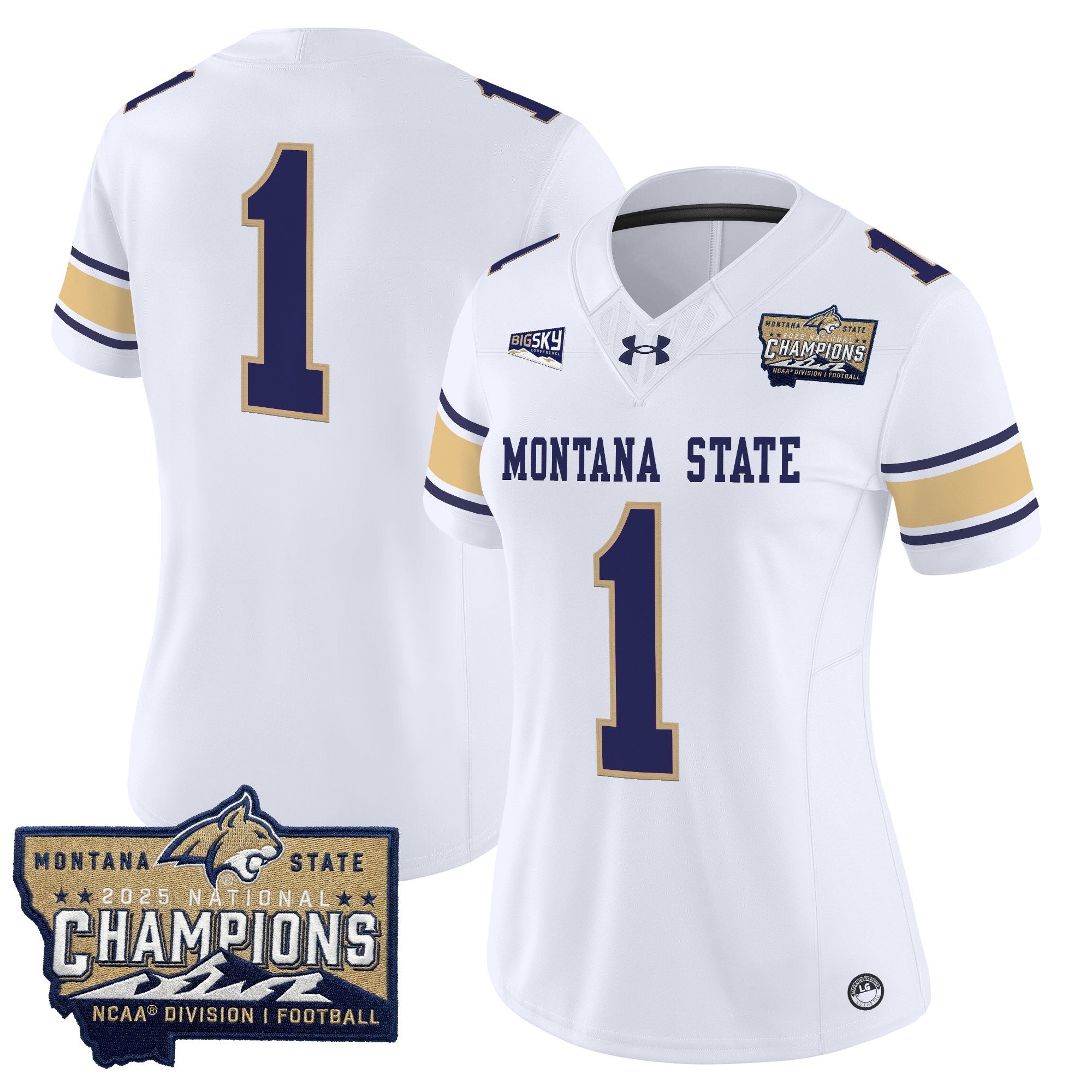 Women's Montana State Bobcats 2025 National Champions Vapor Limited Jersey - All Stitched