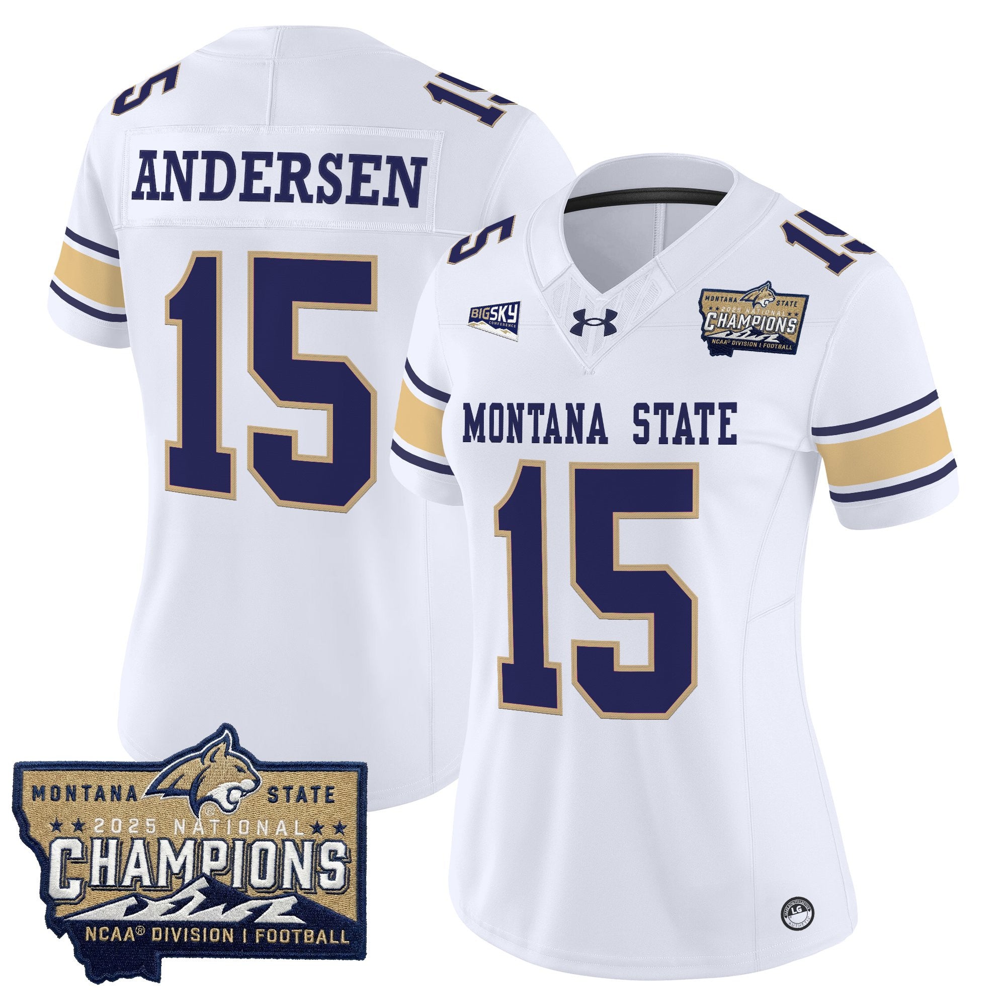 Women's Montana State Bobcats 2025 National Champions Vapor Limited Jersey - All Stitched