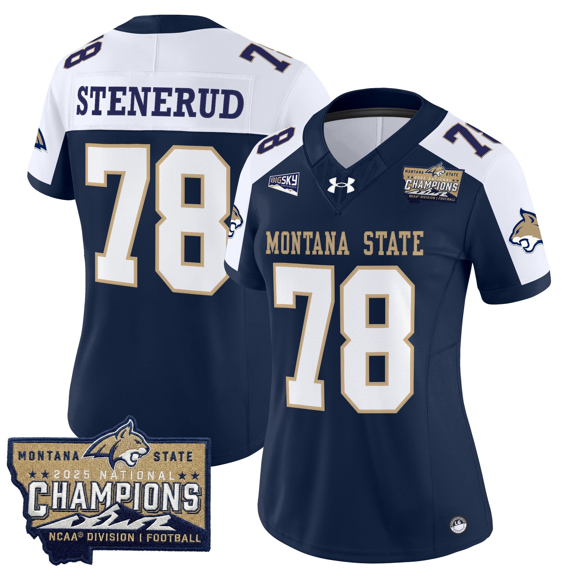Women's Montana State Bobcats 2025 National Champions Vapor Limited Jersey - All Stitched