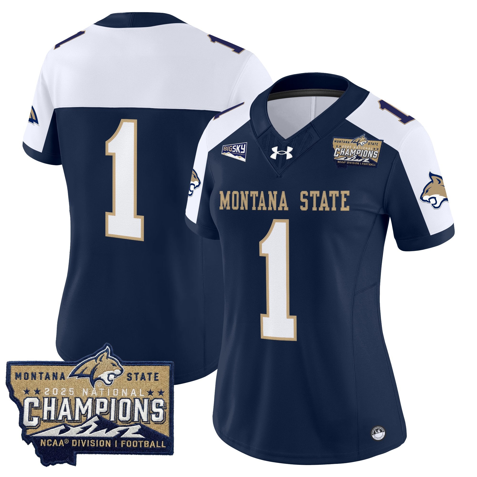 Women's Montana State Bobcats 2025 National Champions Vapor Limited Jersey - All Stitched