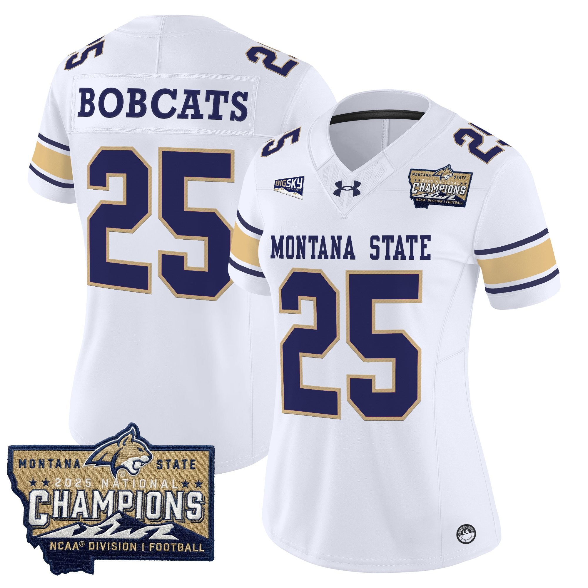 Women's Montana State Bobcats 2025 National Champions Vapor Limited Jersey - All Stitched