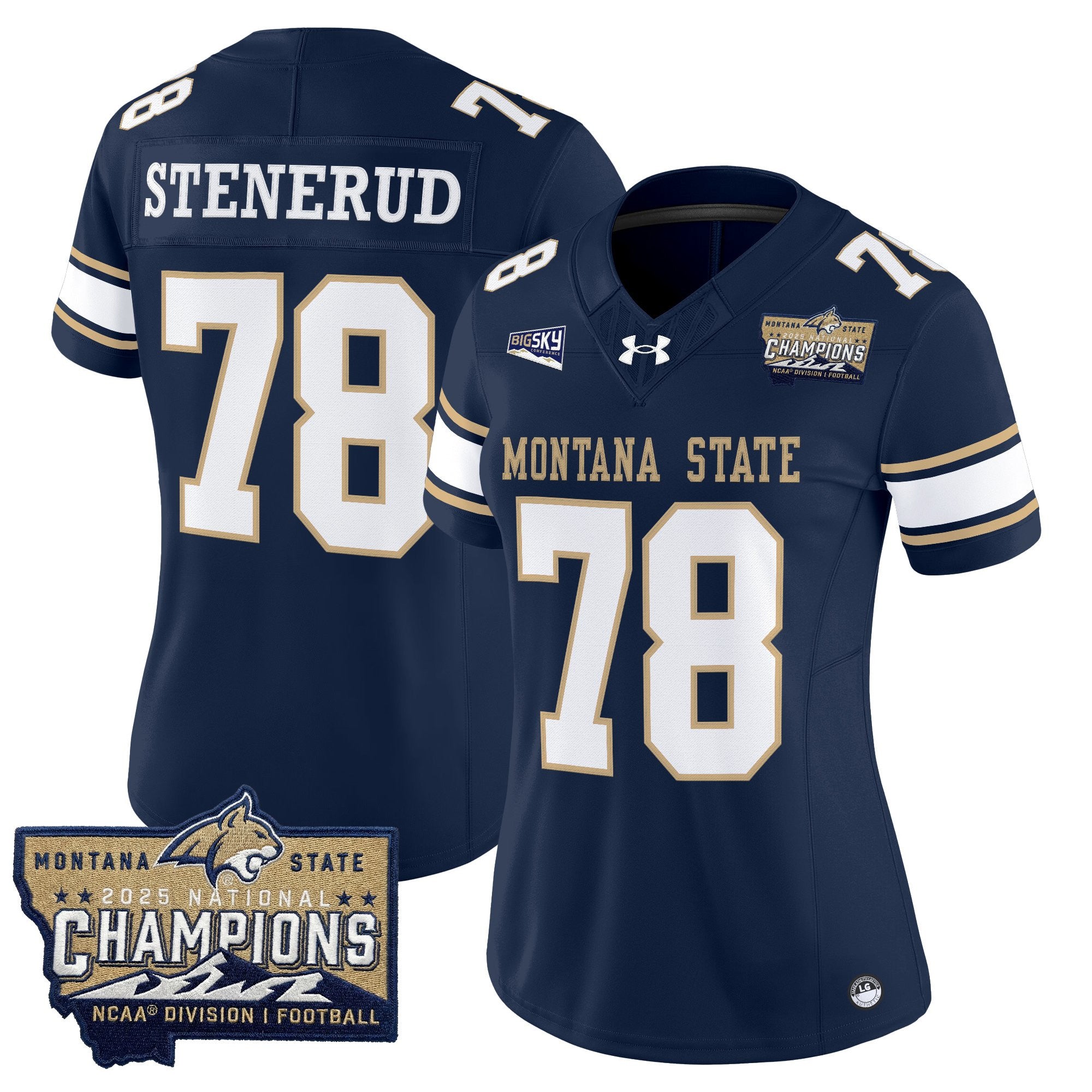 Women's Montana State Bobcats 2025 National Champions Vapor Limited Jersey - All Stitched