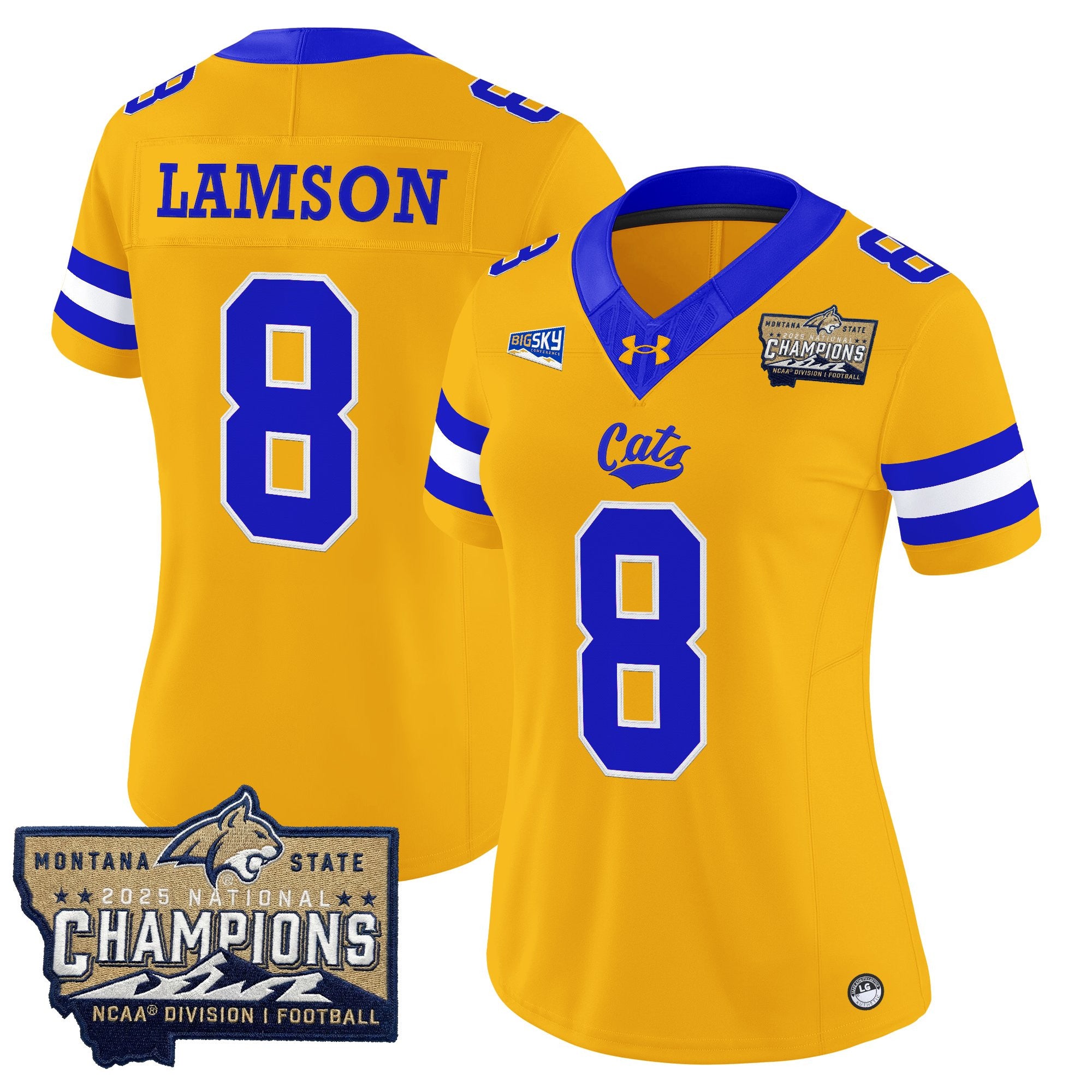 Women's Montana State Bobcats 2025 National Champions Vapor Limited Jersey - All Stitched