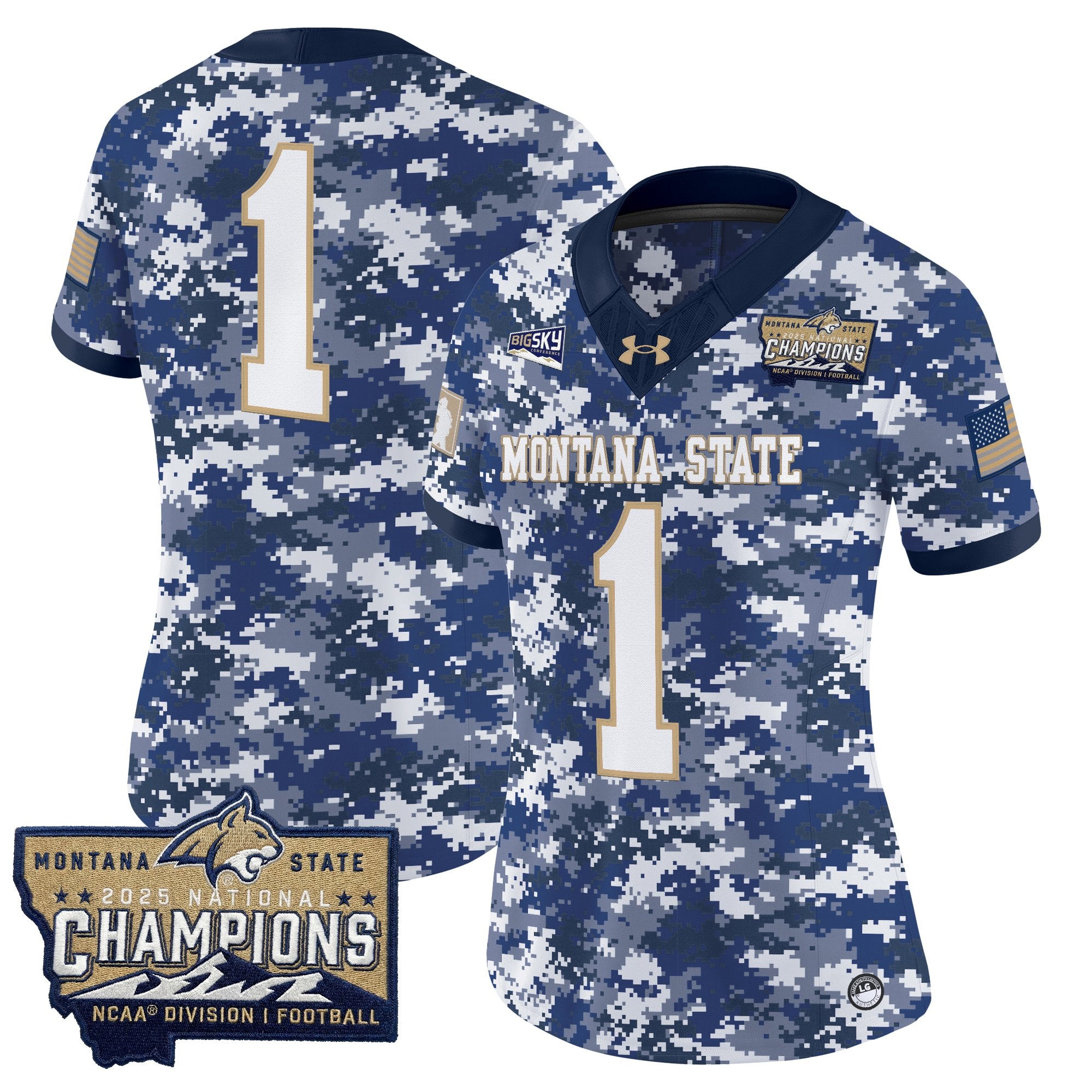 Women's Montana State Bobcats 2025 National Champions Vapor Limited Jersey - All Stitched