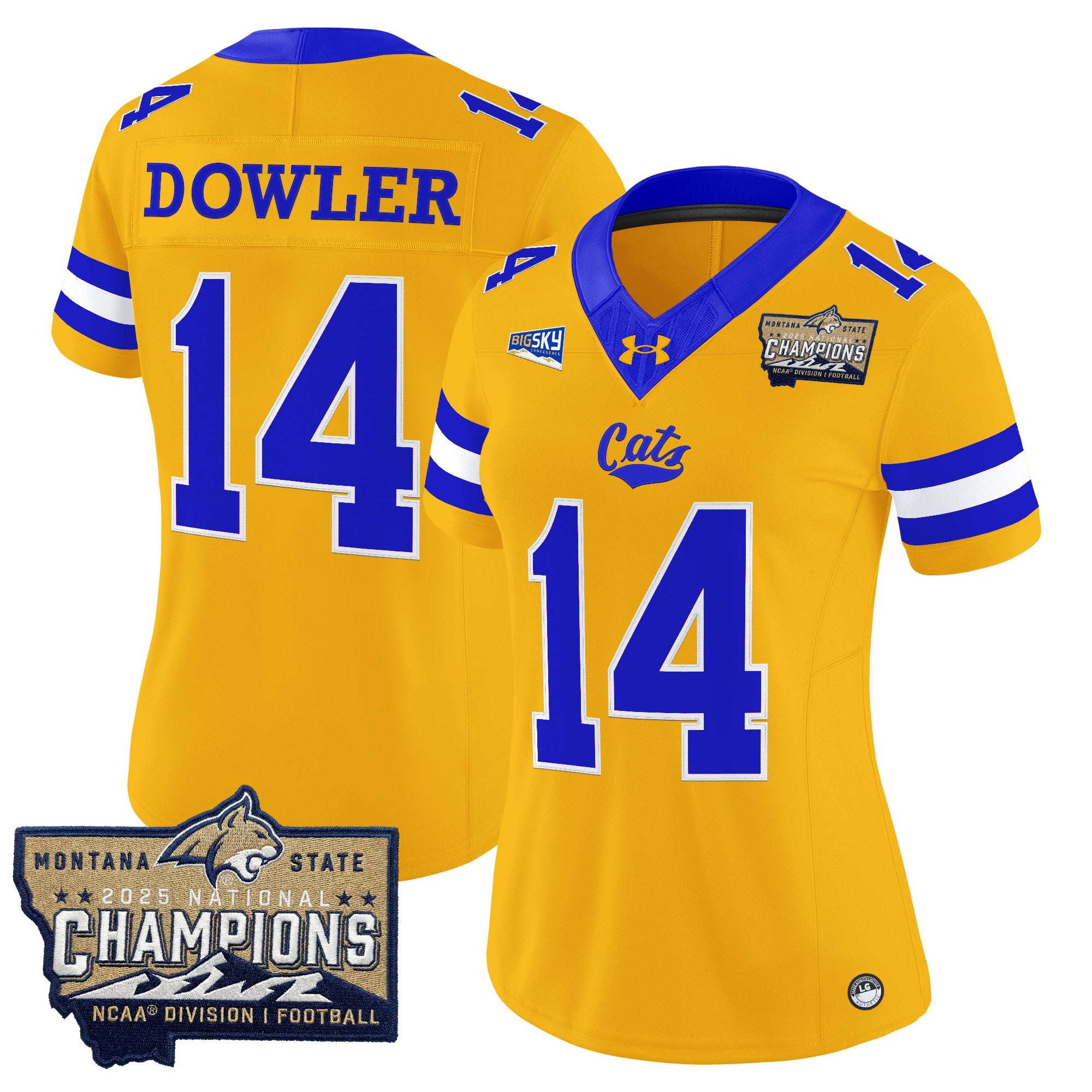 Women's Montana State Bobcats 2025 National Champions Vapor Limited Jersey - All Stitched