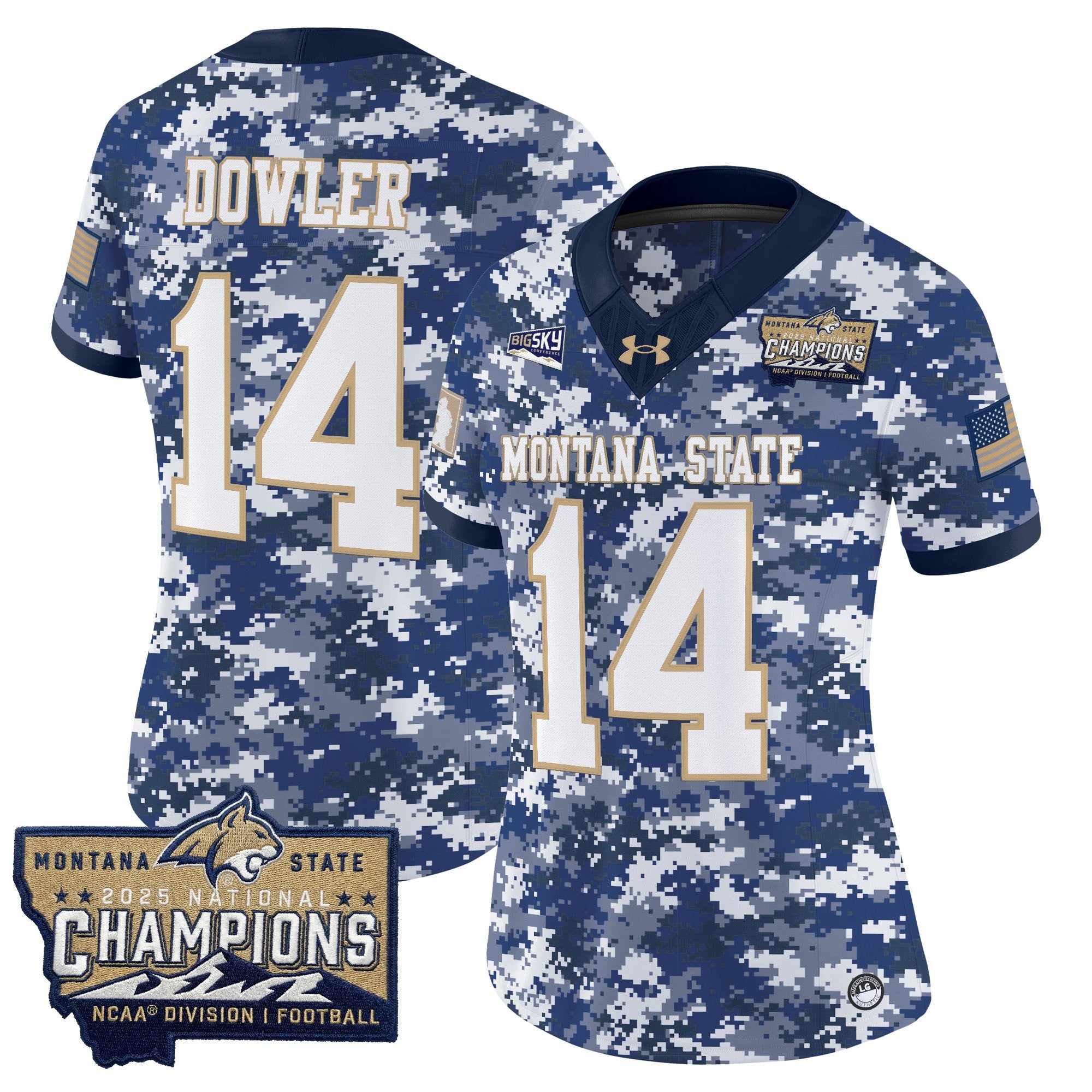 Women's Montana State Bobcats 2025 National Champions Vapor Limited Jersey - All Stitched