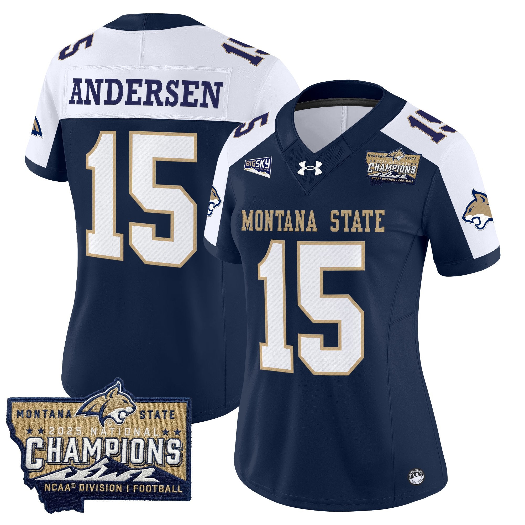 Women's Montana State Bobcats 2025 National Champions Vapor Limited Jersey - All Stitched