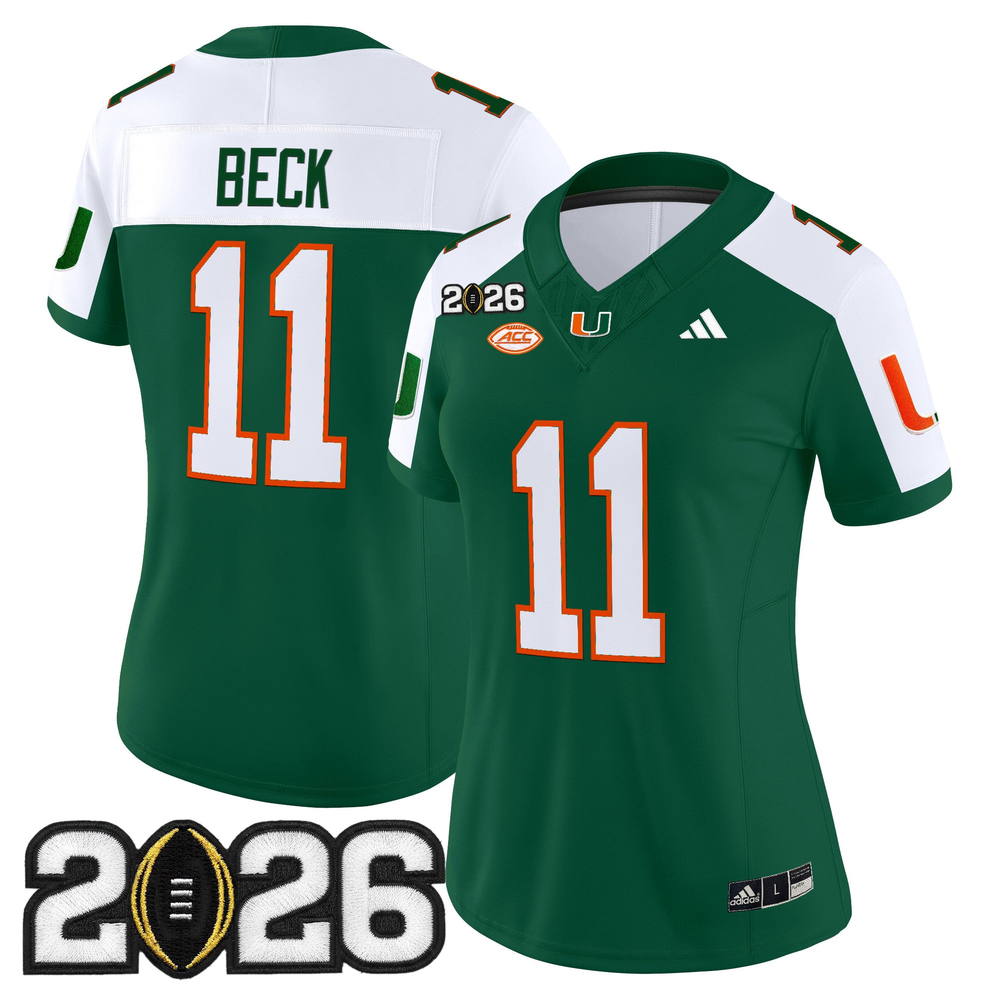 Women's Miami Hurricanes 2026 CFP Final Patch Vapor Limited Jersey - All Stitched