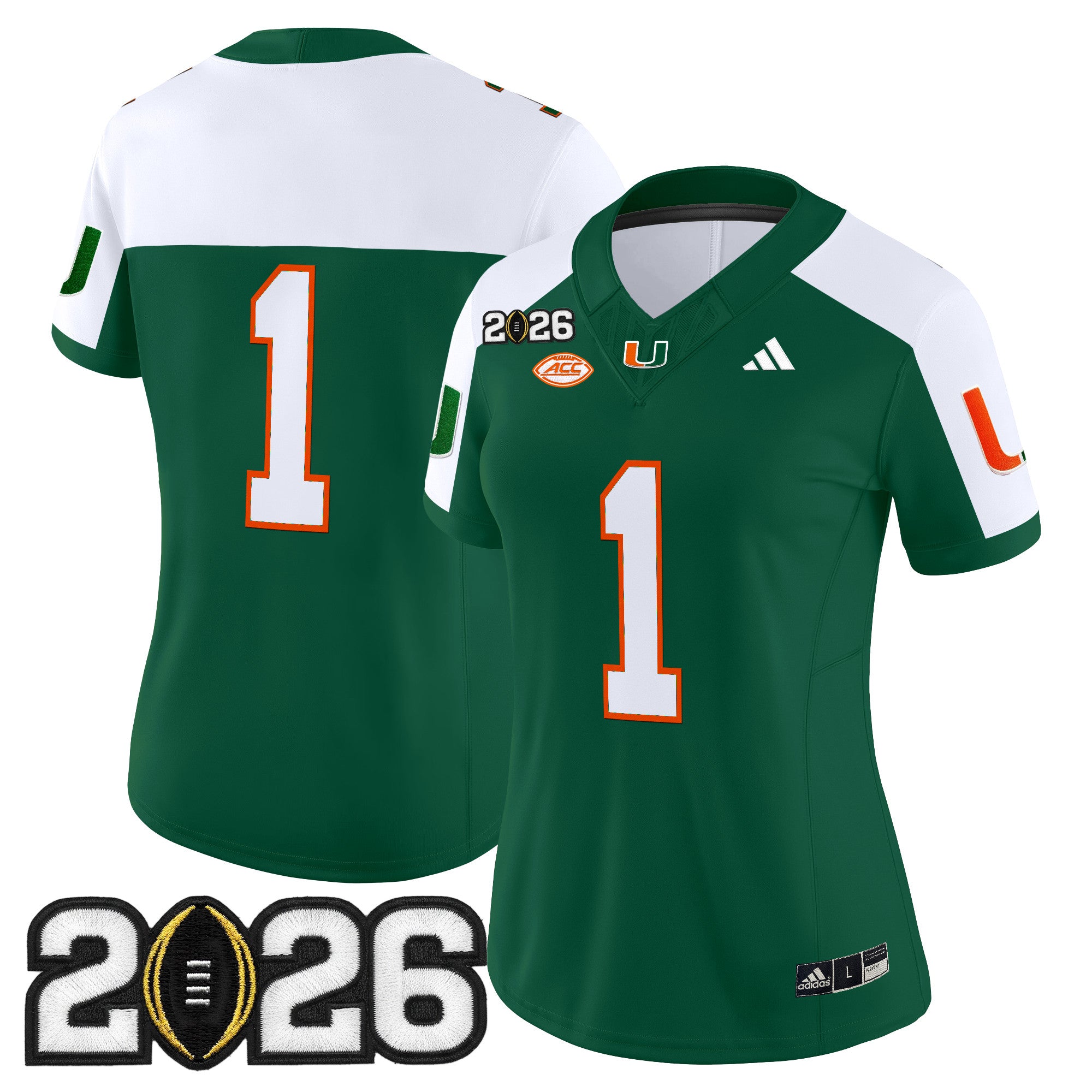 Women's Miami Hurricanes 2026 CFP Final Patch Vapor Limited Jersey - All Stitched