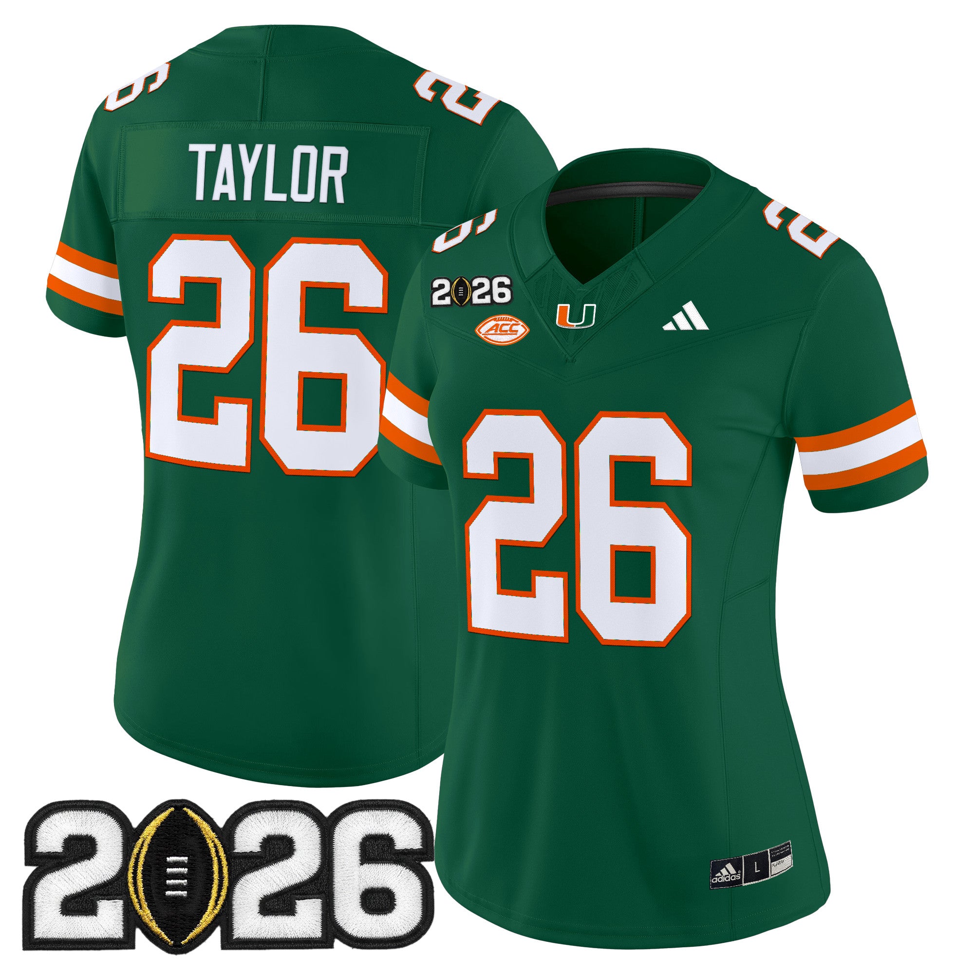 Women's Miami Hurricanes 2026 CFP Final Patch Vapor Limited Jersey - All Stitched