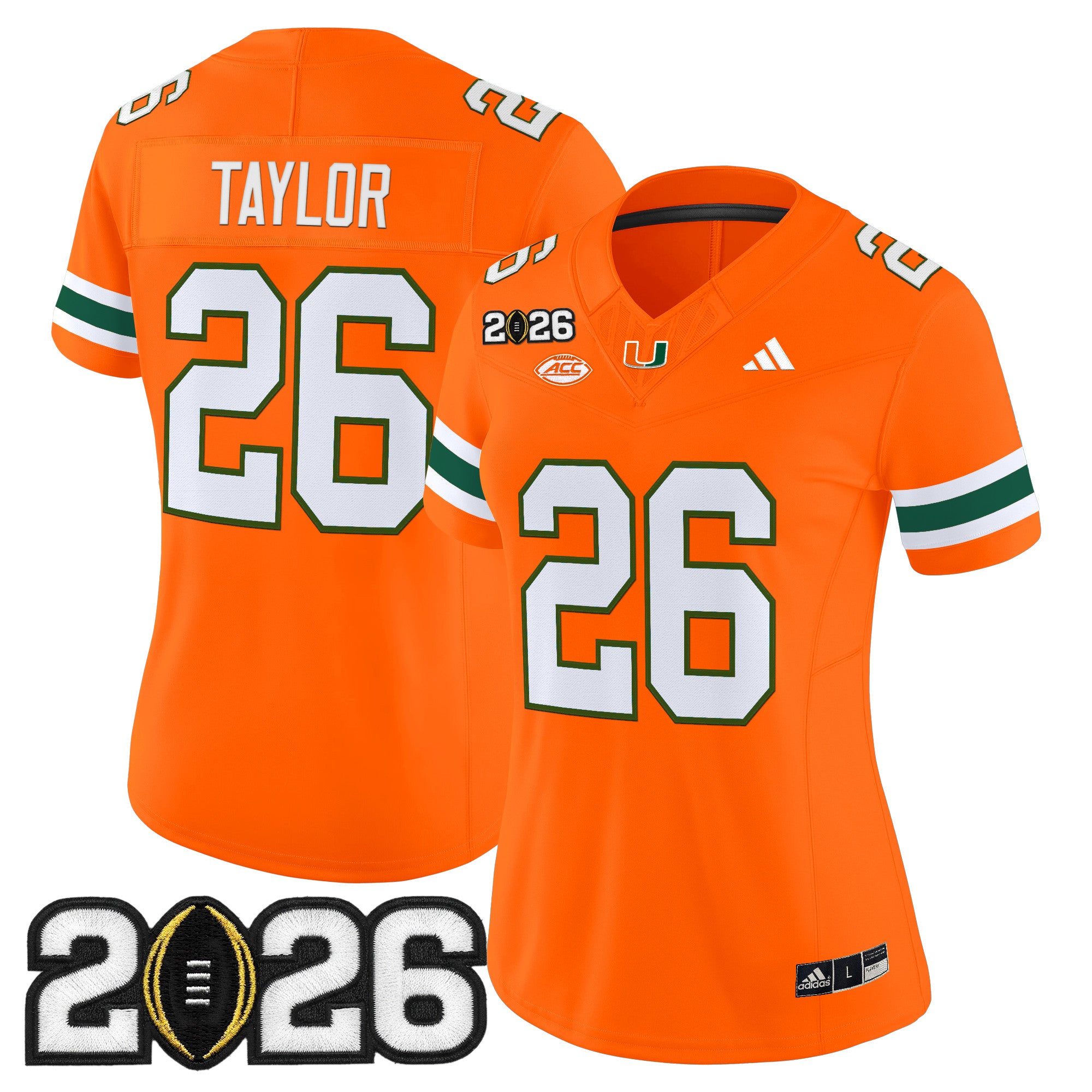 Women's Miami Hurricanes 2026 CFP Final Patch Vapor Limited Jersey - All Stitched