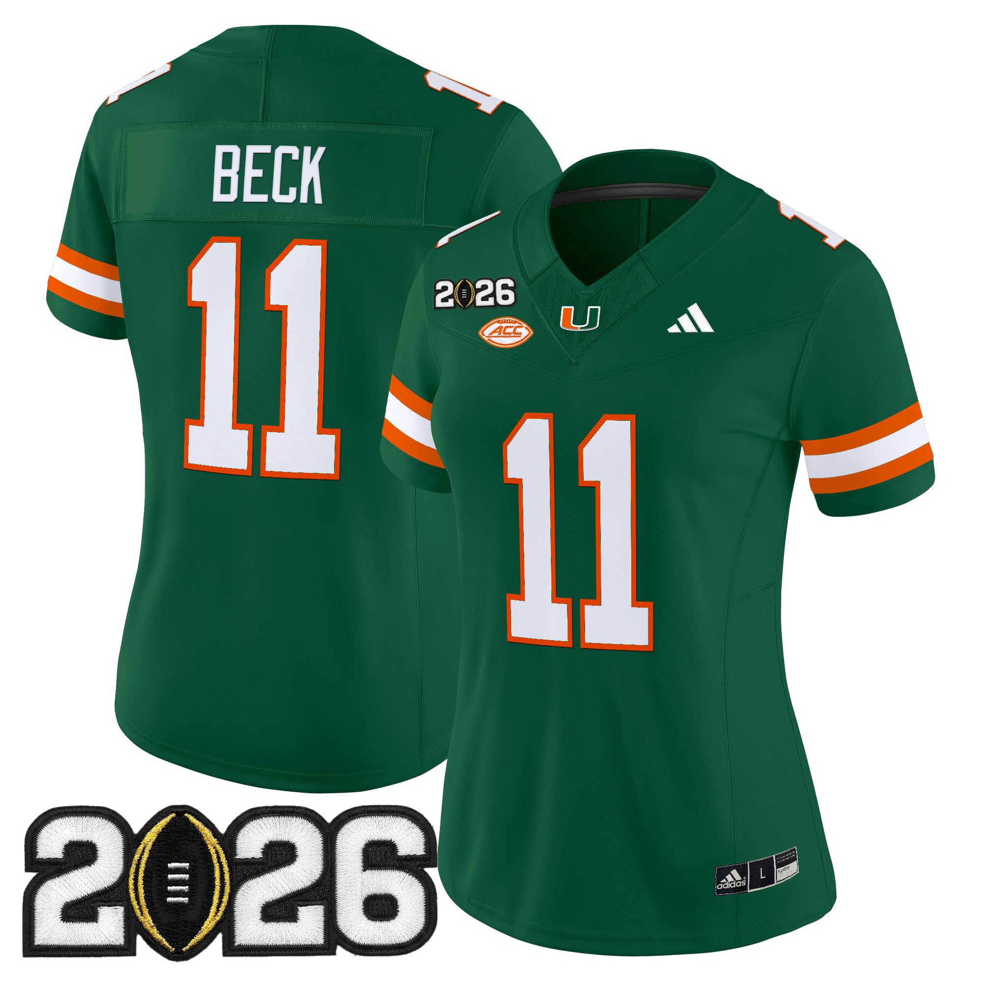 Women's Miami Hurricanes 2026 CFP Final Patch Vapor Limited Jersey - All Stitched
