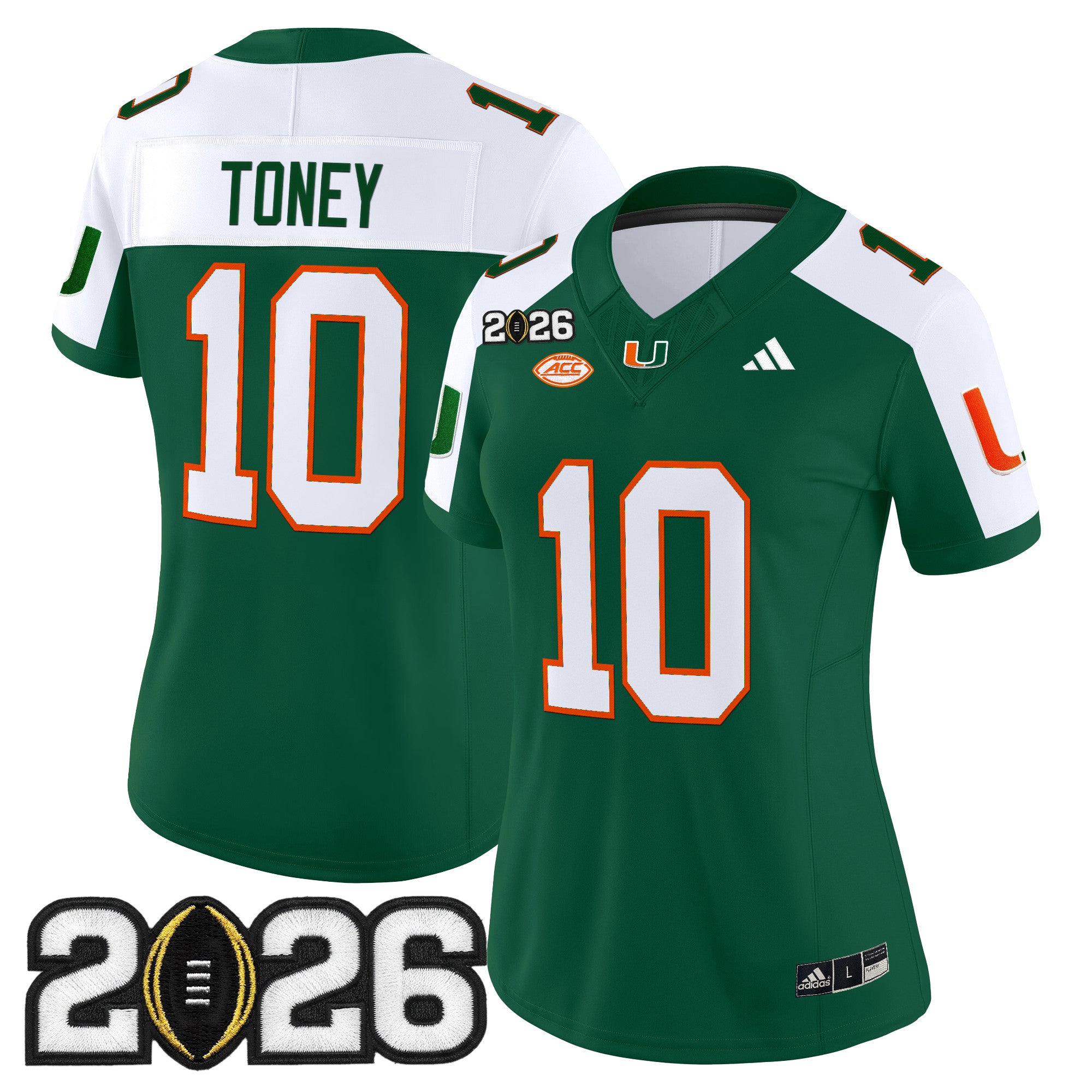 Women's Miami Hurricanes 2026 CFP Final Patch Vapor Limited Jersey - All Stitched