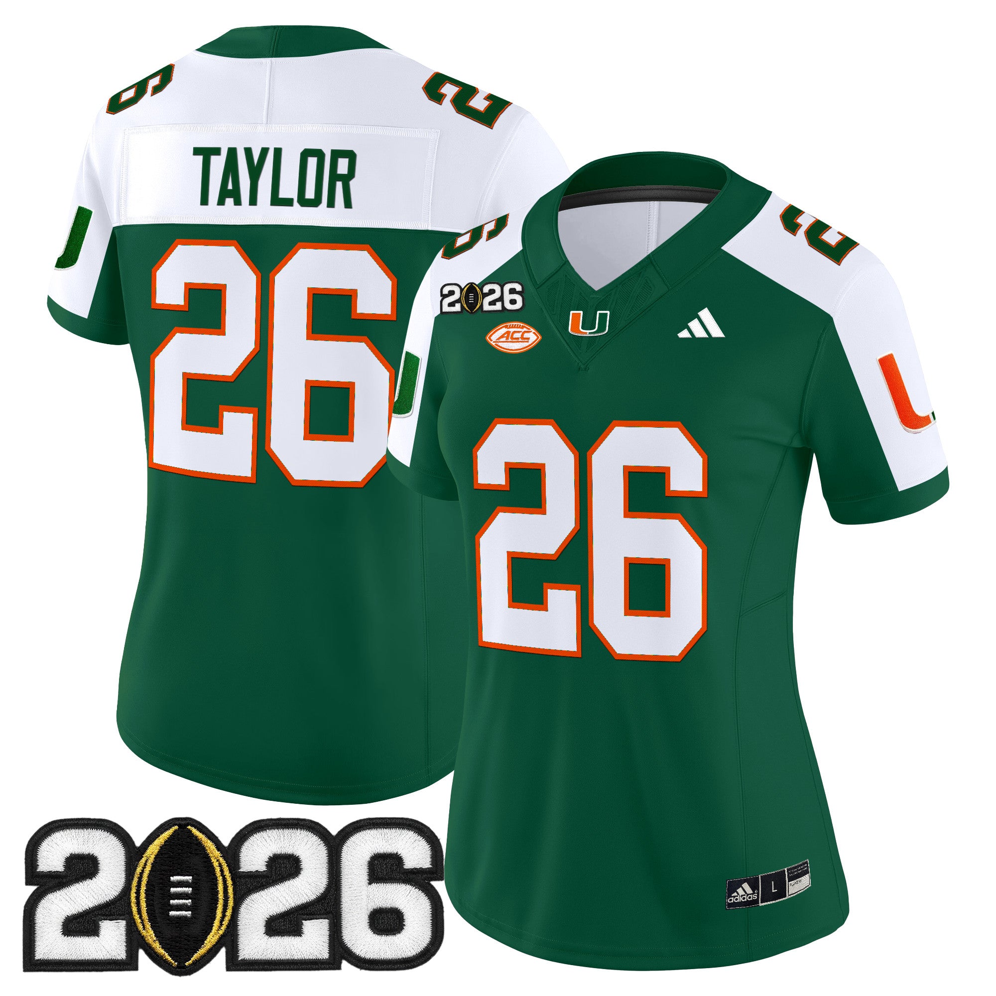 Women's Miami Hurricanes 2026 CFP Final Patch Vapor Limited Jersey - All Stitched
