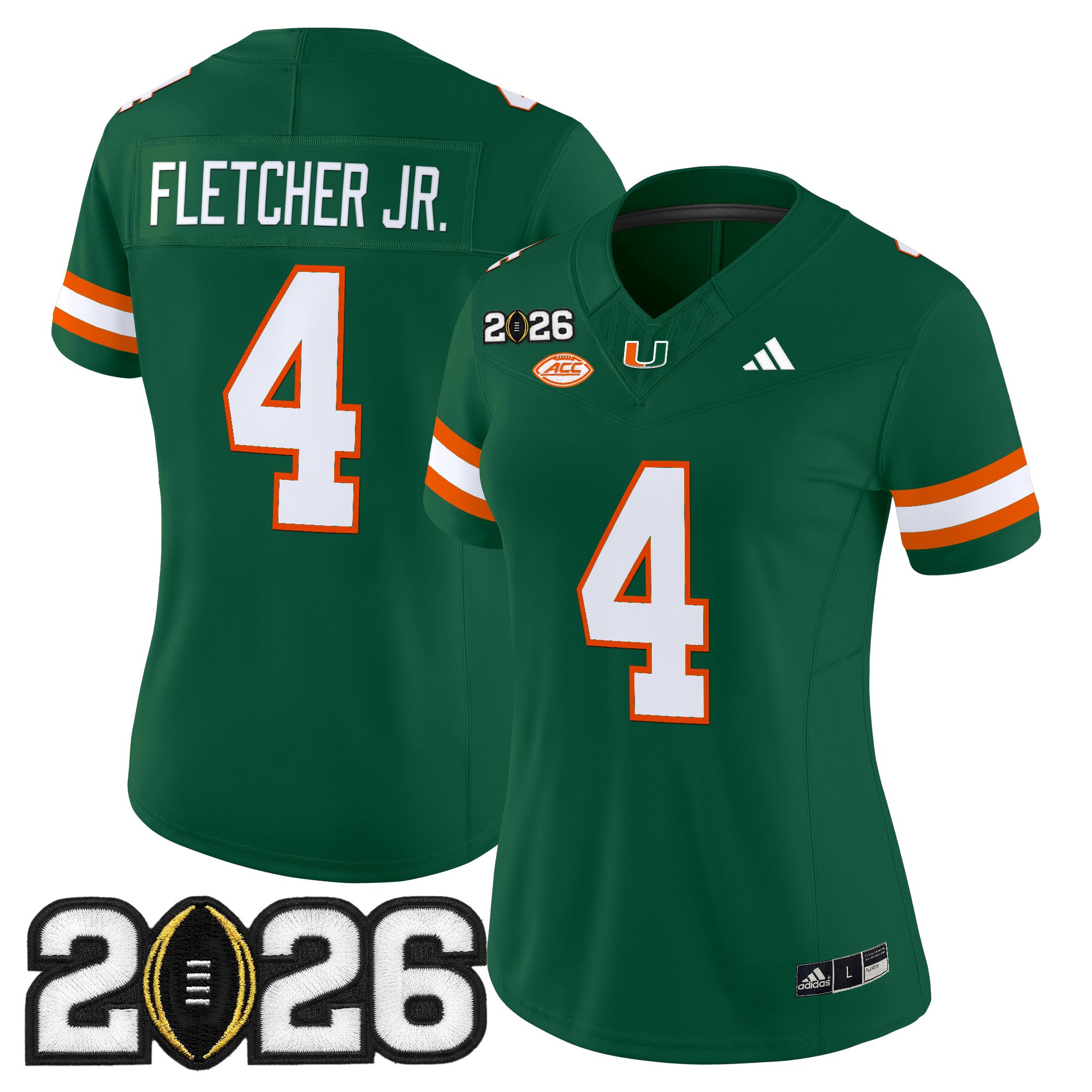 Women's Miami Hurricanes 2026 CFP Final Patch Vapor Limited Jersey - All Stitched
