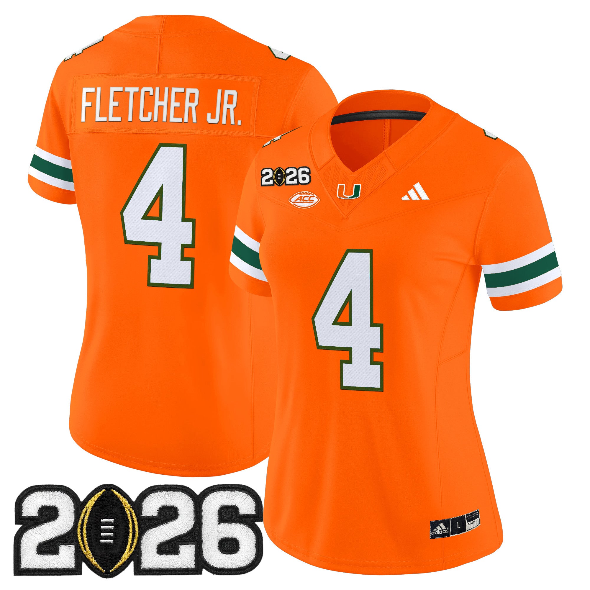 Women's Miami Hurricanes 2026 CFP Final Patch Vapor Limited Jersey - All Stitched
