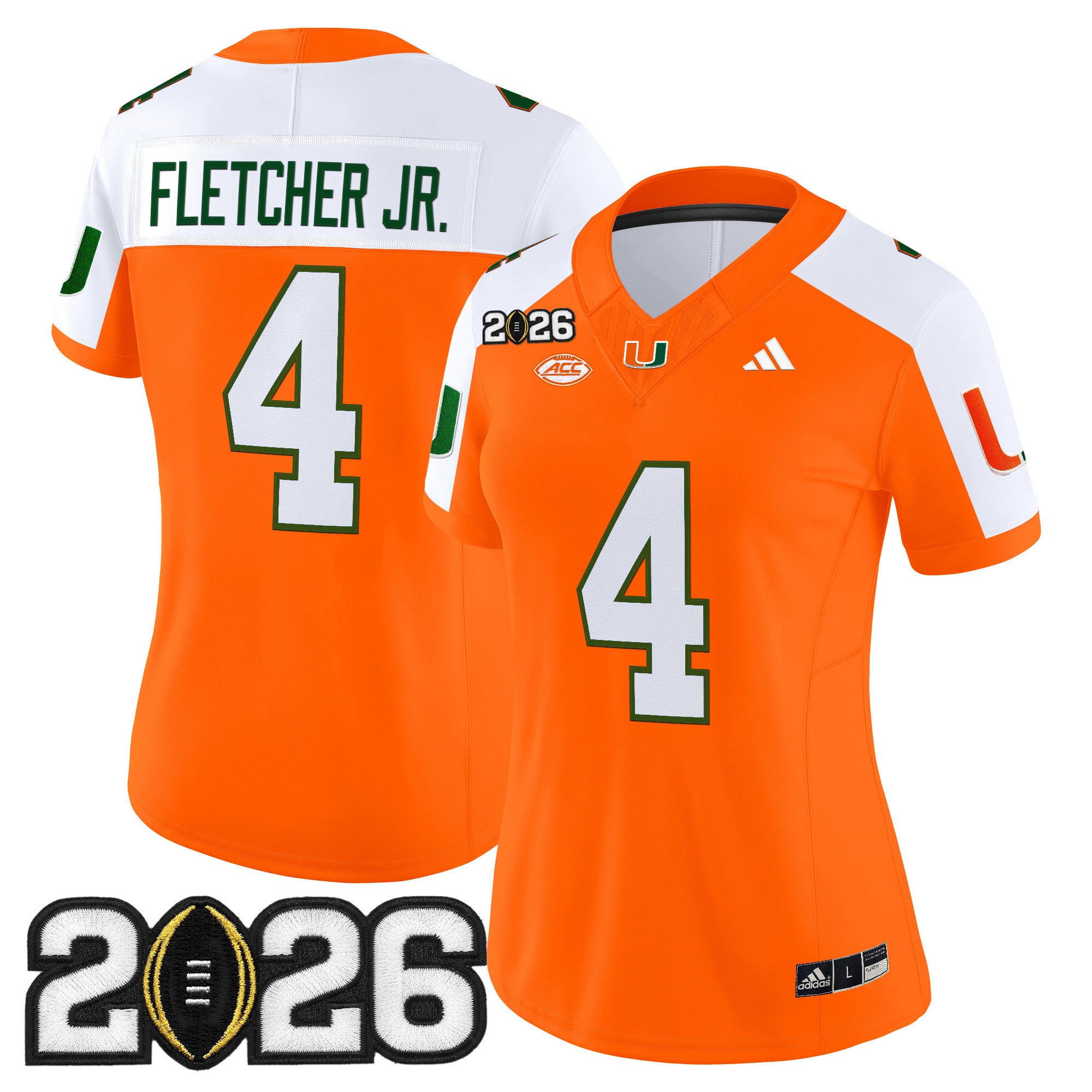 Women's Miami Hurricanes 2026 CFP Final Patch Vapor Limited Jersey - All Stitched