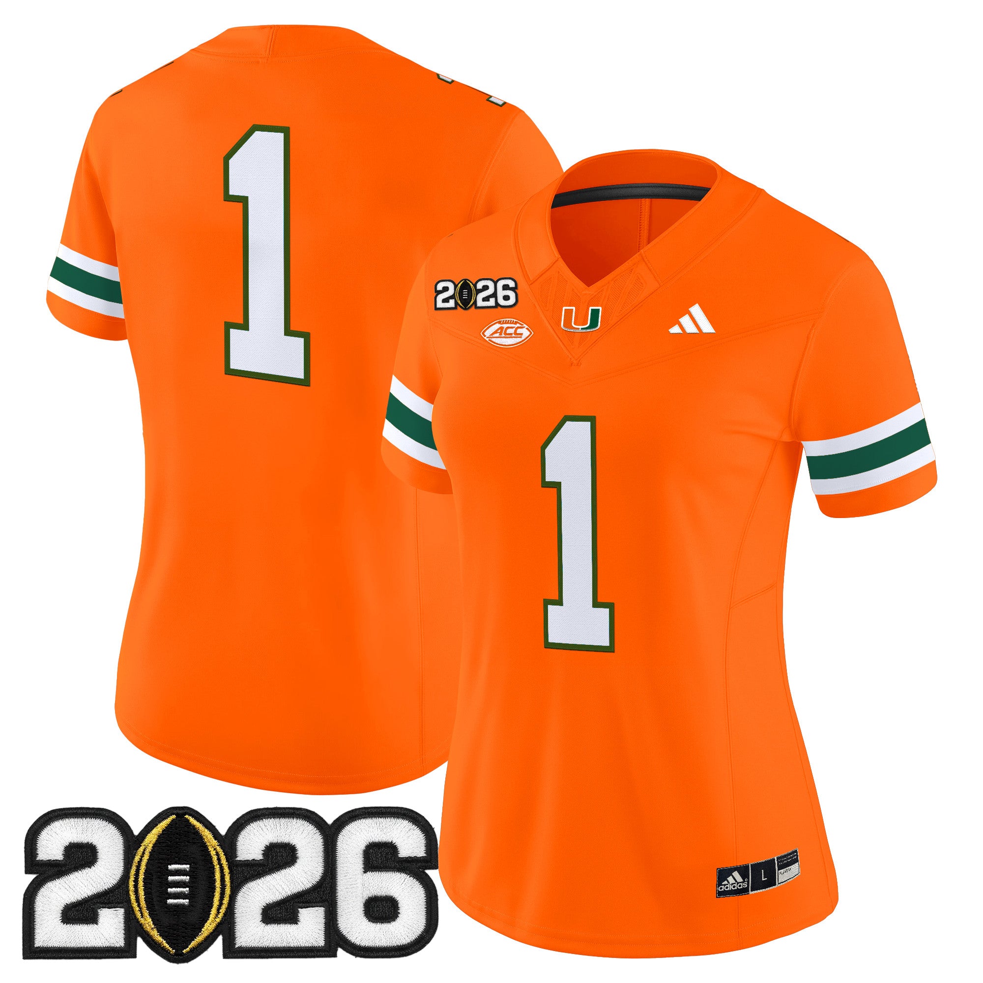 Women's Miami Hurricanes 2026 CFP Final Patch Vapor Limited Jersey - All Stitched