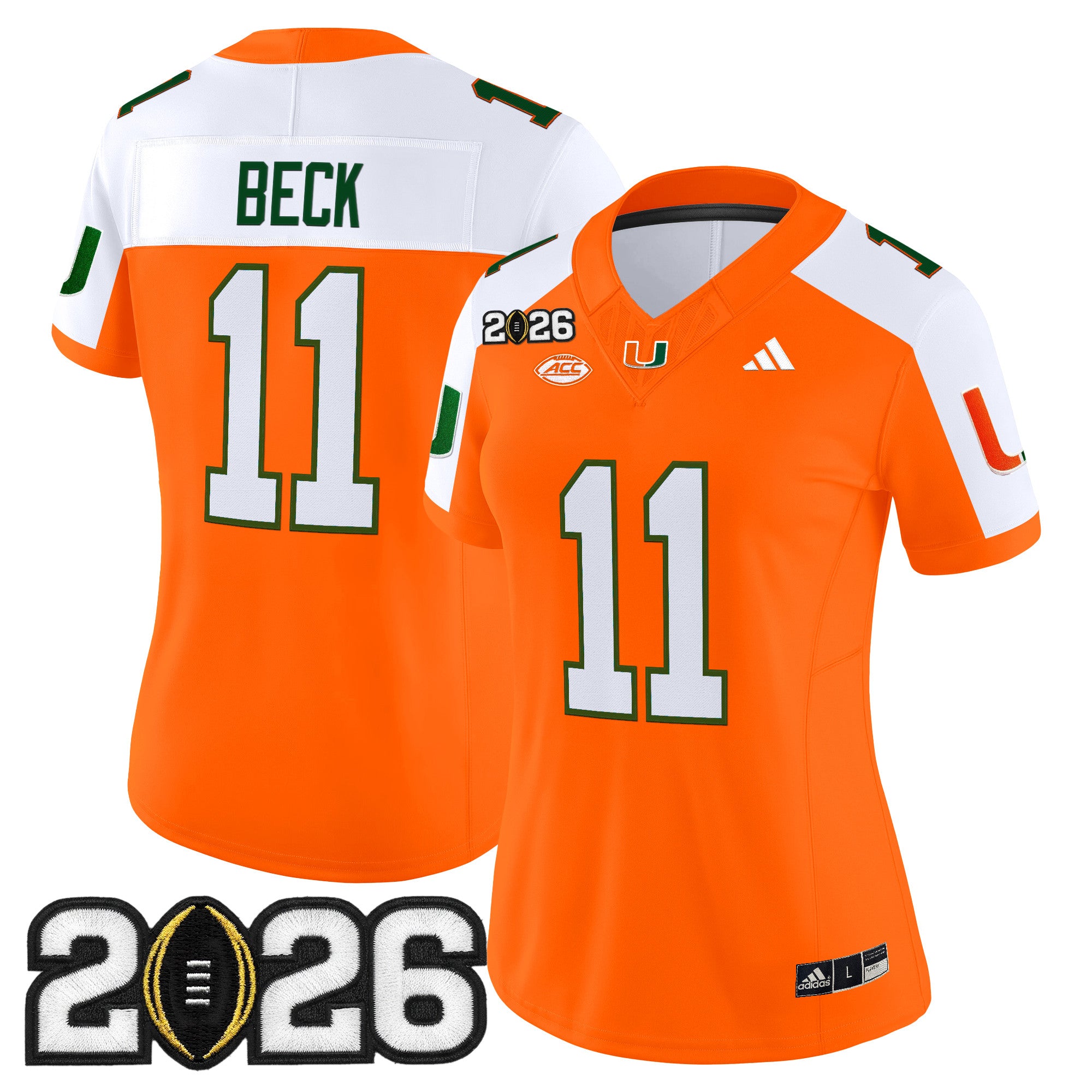 Women's Miami Hurricanes 2026 CFP Final Patch Vapor Limited Jersey - All Stitched