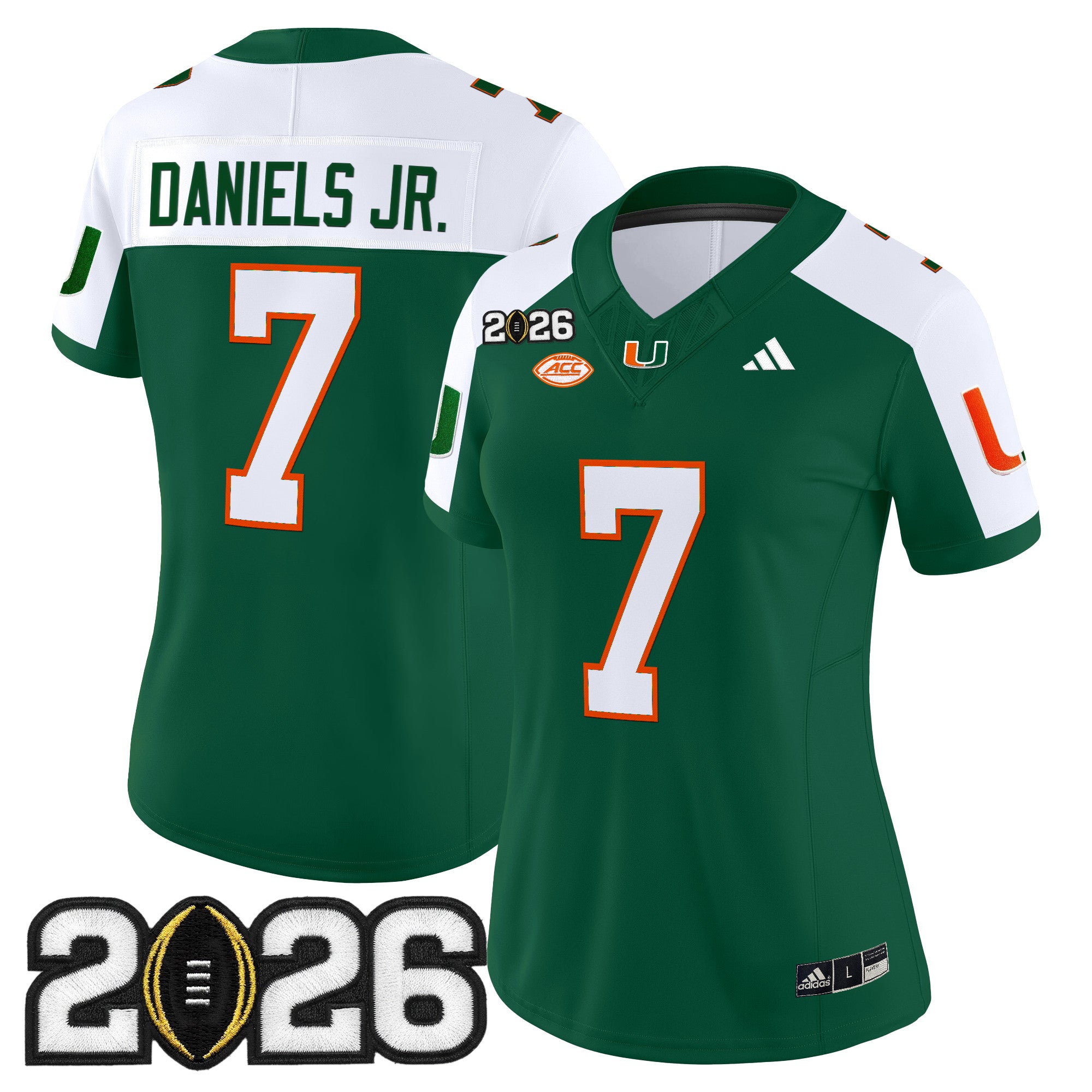 Women's Miami Hurricanes 2026 CFP Final Patch Vapor Limited Jersey - All Stitched