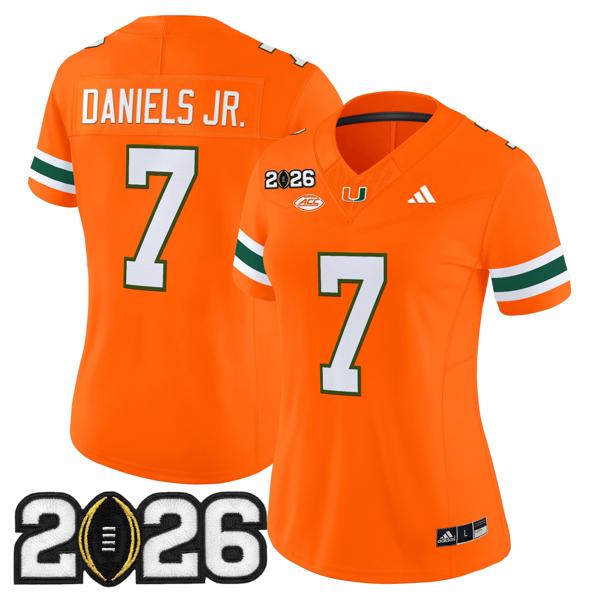 Women's Miami Hurricanes 2026 CFP Final Patch Vapor Limited Jersey - All Stitched