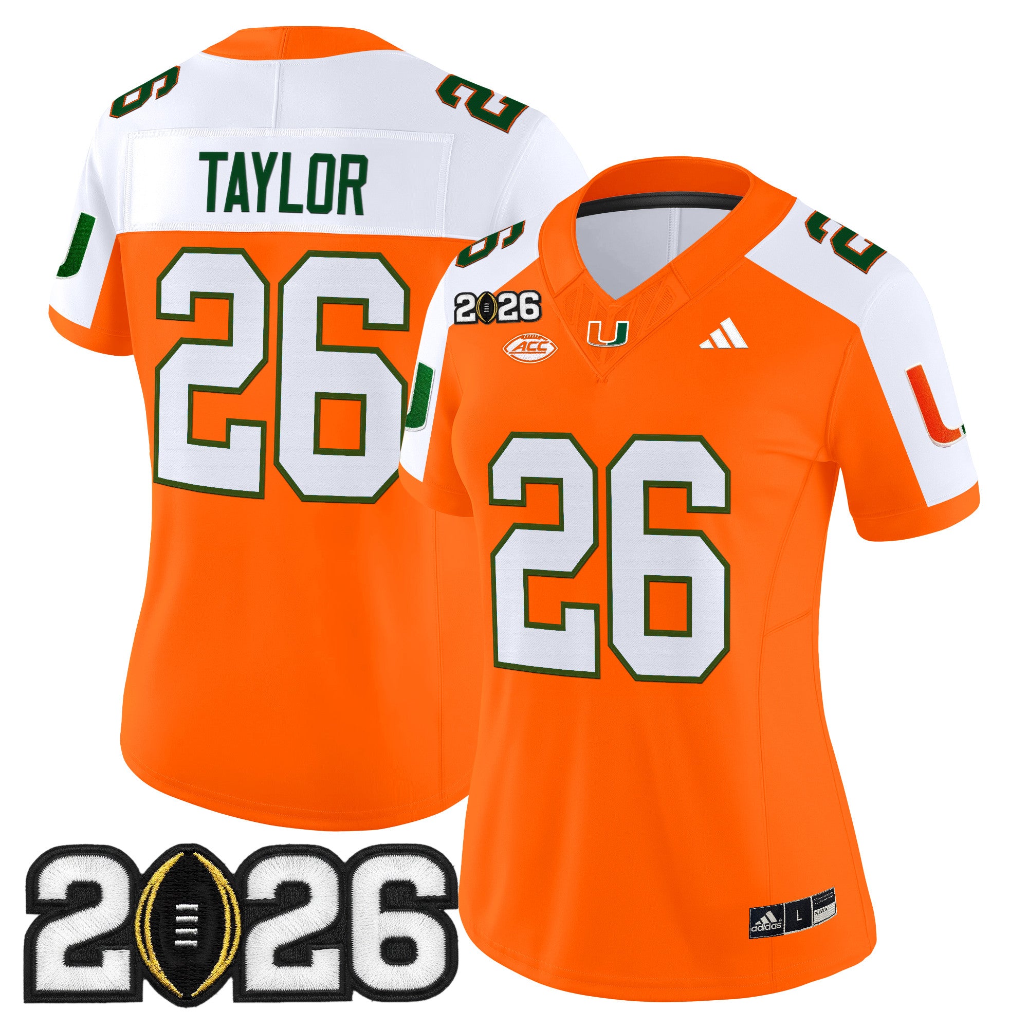 Women's Miami Hurricanes 2026 CFP Final Patch Vapor Limited Jersey - All Stitched