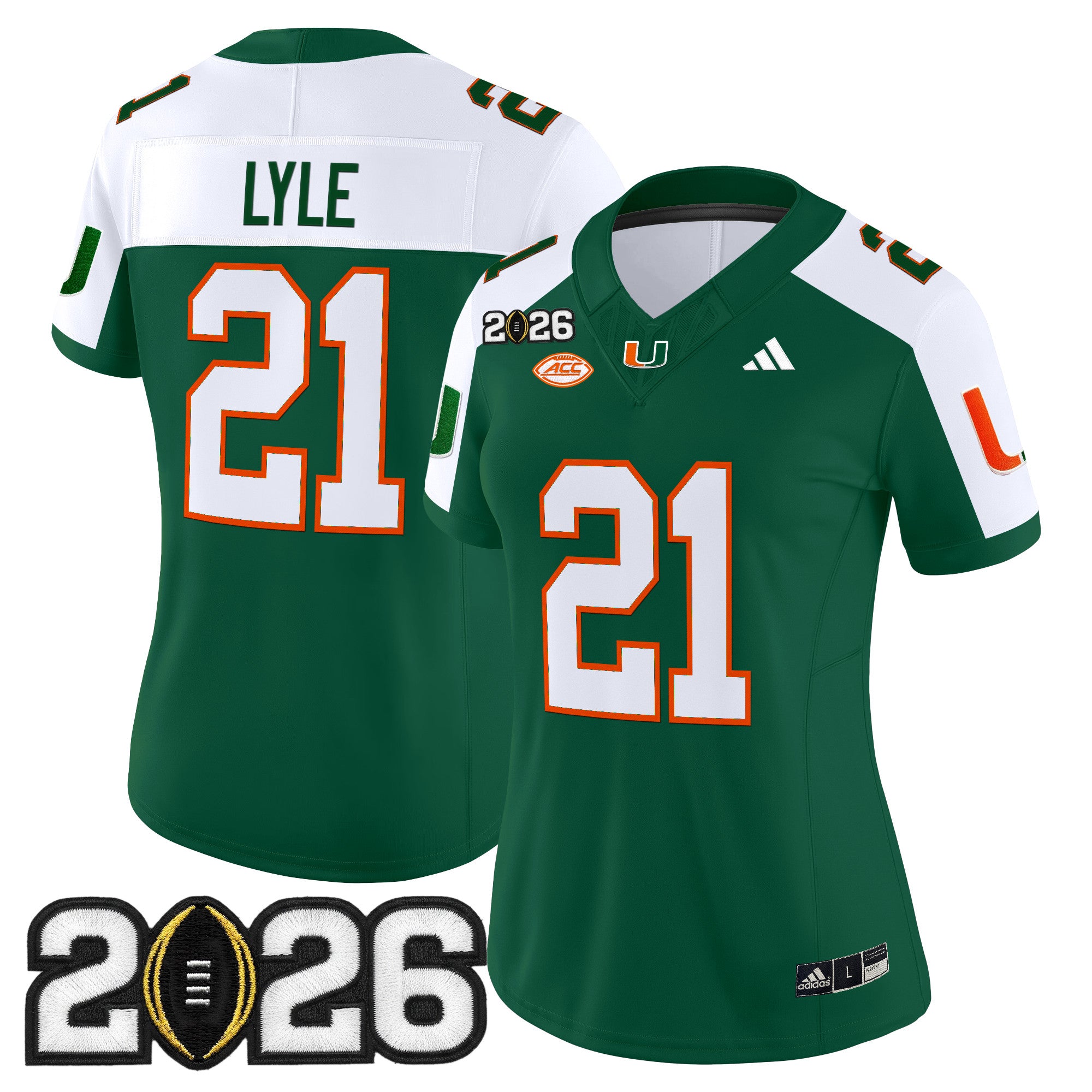 Women's Miami Hurricanes 2026 CFP Final Patch Vapor Limited Jersey - All Stitched