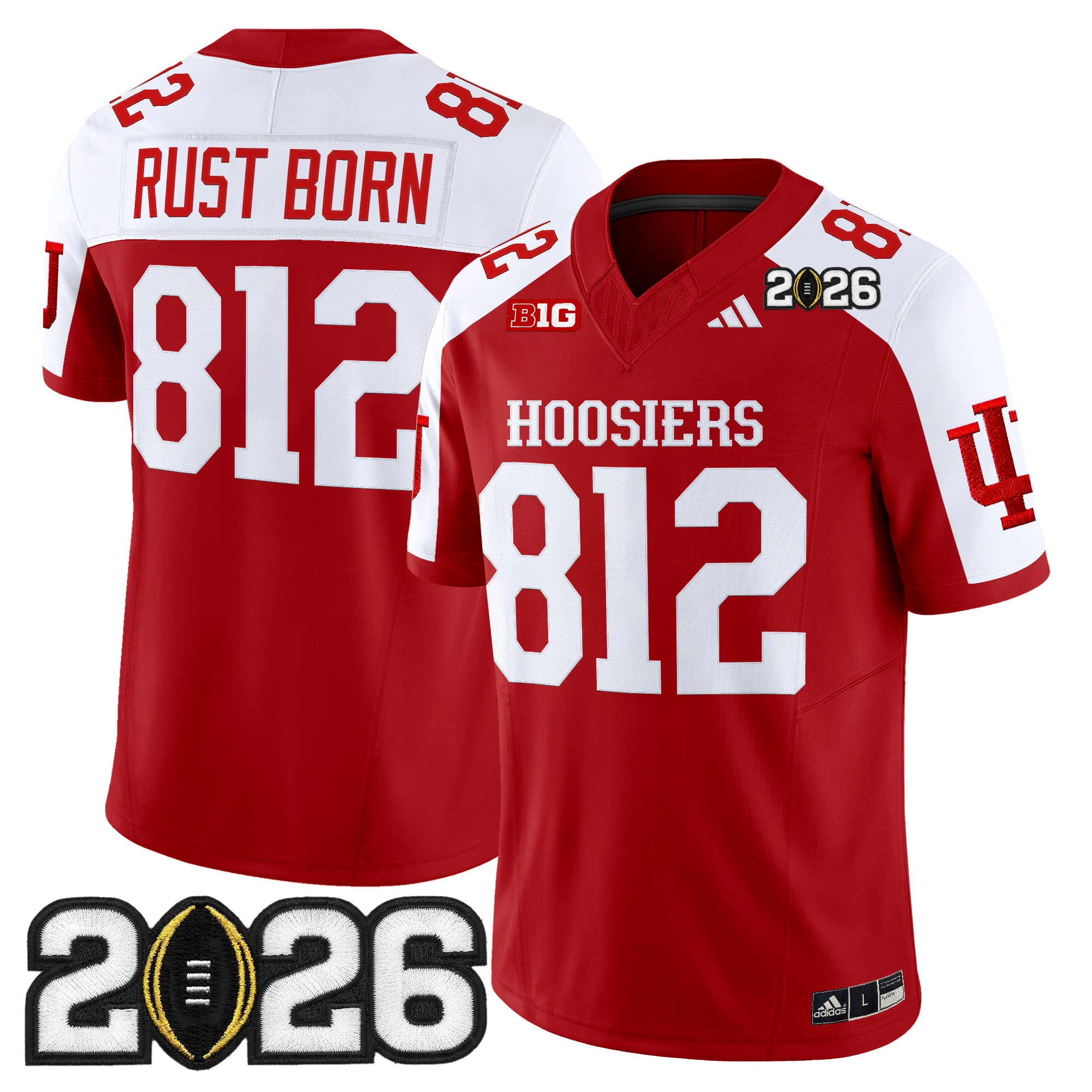 Men's Indiana Hoosiers 2026 CFP Final Patch Vapor Limited Jersey - All Stitched