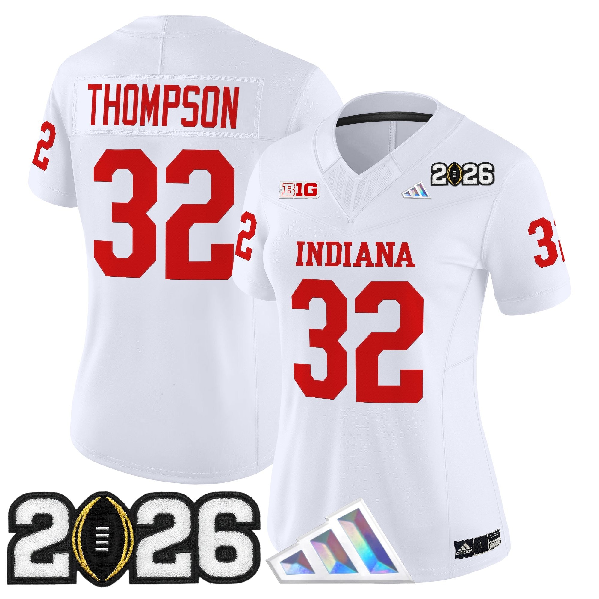 Women's Indiana Hoosiers 2026 CFP Final Patch Vapor Limited Jersey V3 - All Stitched