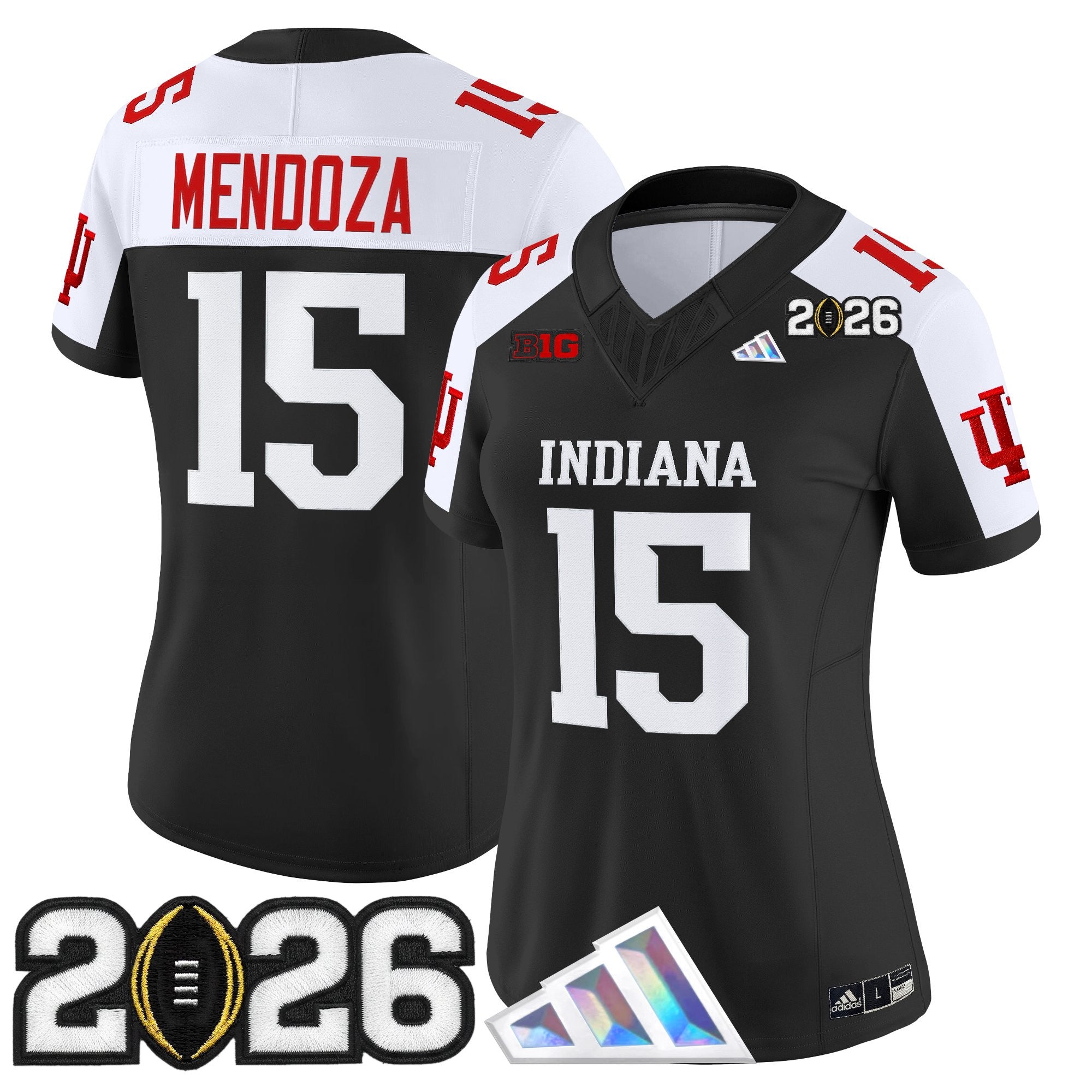 Women's Indiana Hoosiers 2026 CFP Final Patch Vapor Limited Jersey V3 - All Stitched
