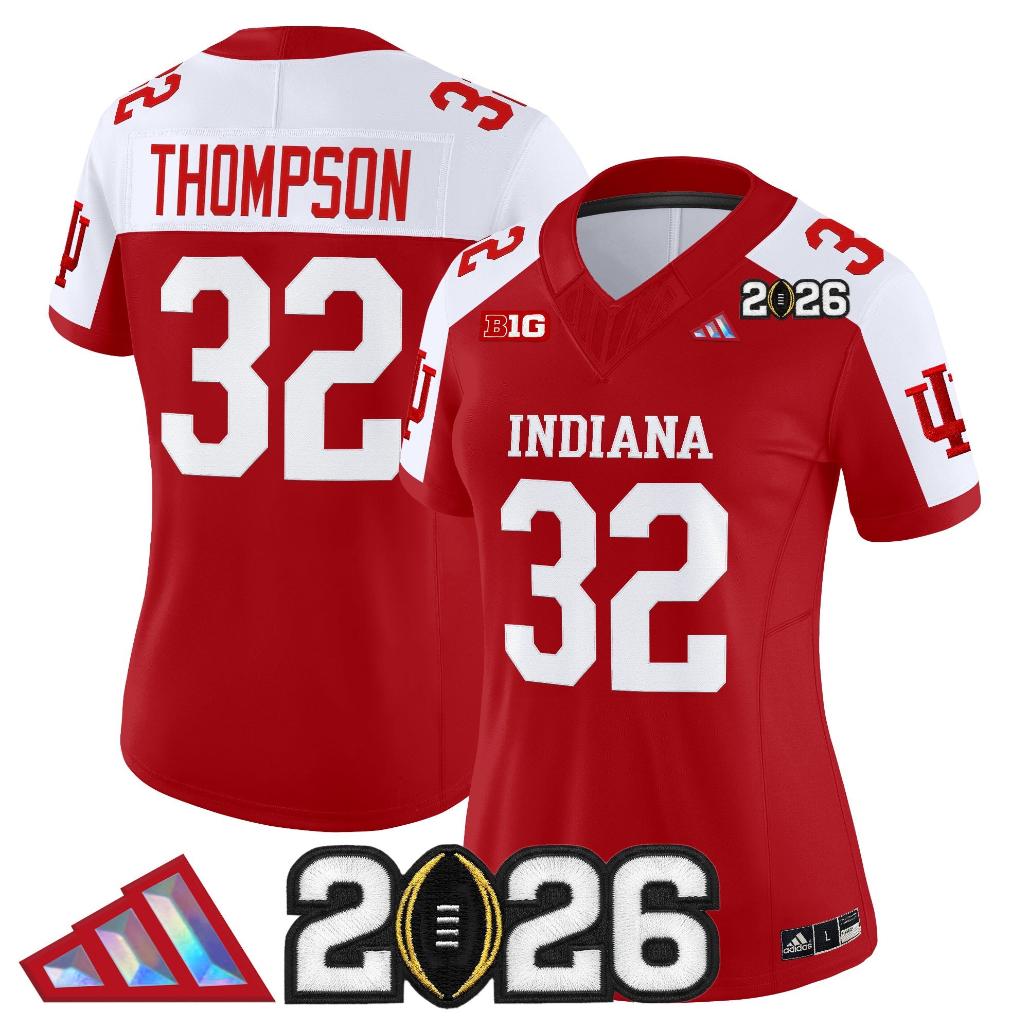 Women's Indiana Hoosiers 2026 CFP Final Patch Vapor Limited Jersey V3 - All Stitched