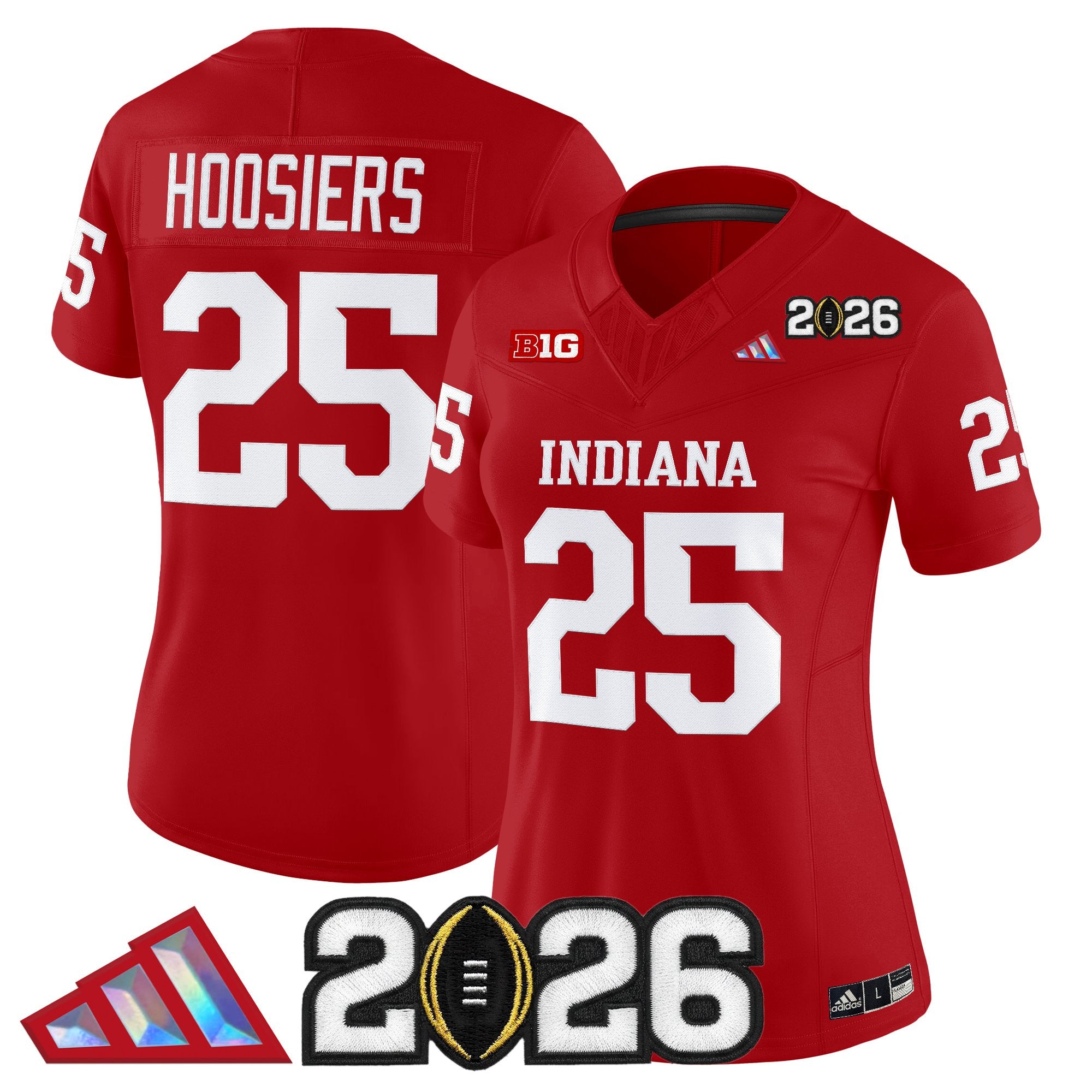 Women's Indiana Hoosiers 2026 CFP Final Patch Vapor Limited Jersey V3 - All Stitched