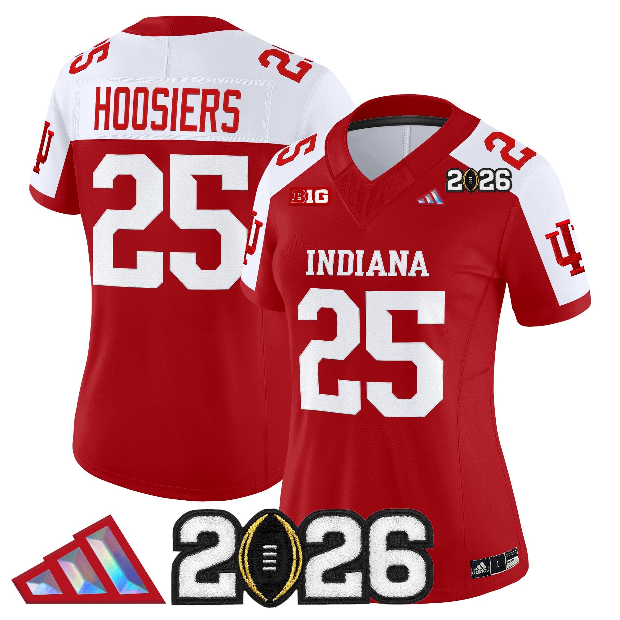 Women's Indiana Hoosiers 2026 CFP Final Patch Vapor Limited Jersey V3 - All Stitched