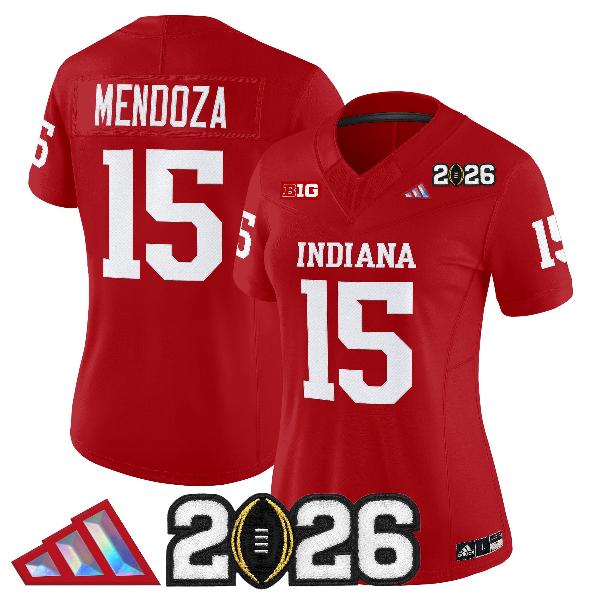 Women's Indiana Hoosiers 2026 CFP Final Patch Vapor Limited Jersey V3 - All Stitched
