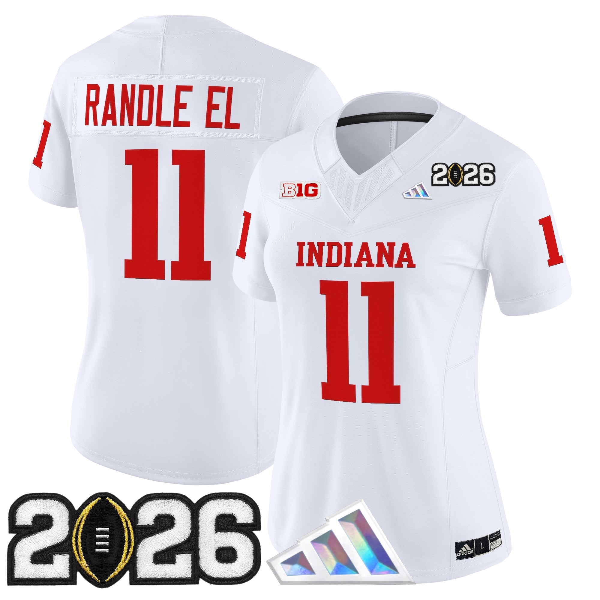 Women's Indiana Hoosiers 2026 CFP Final Patch Vapor Limited Jersey V3 - All Stitched