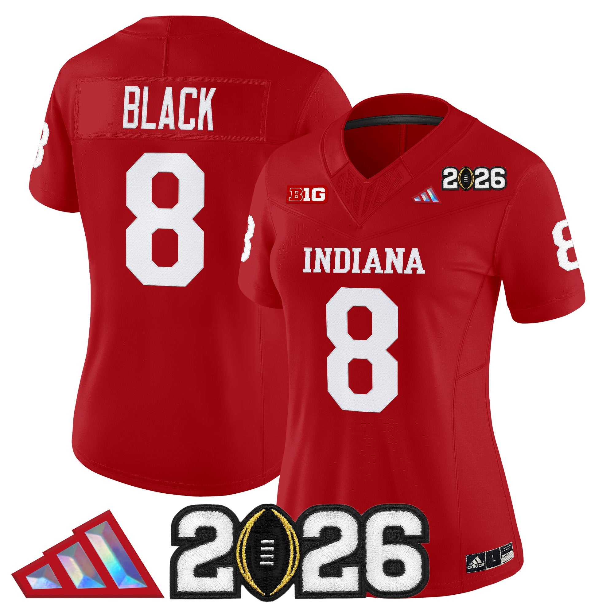 Women's Indiana Hoosiers 2026 CFP Final Patch Vapor Limited Jersey V3 - All Stitched