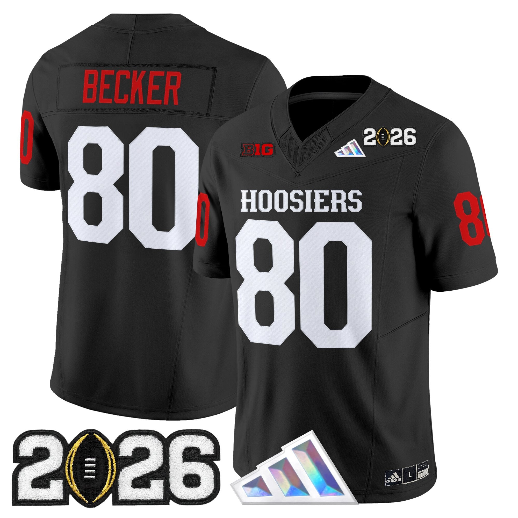 Men's Indiana Hoosiers 2026 CFP Final Patch Vapor Limited Jersey V4 - All Stitched